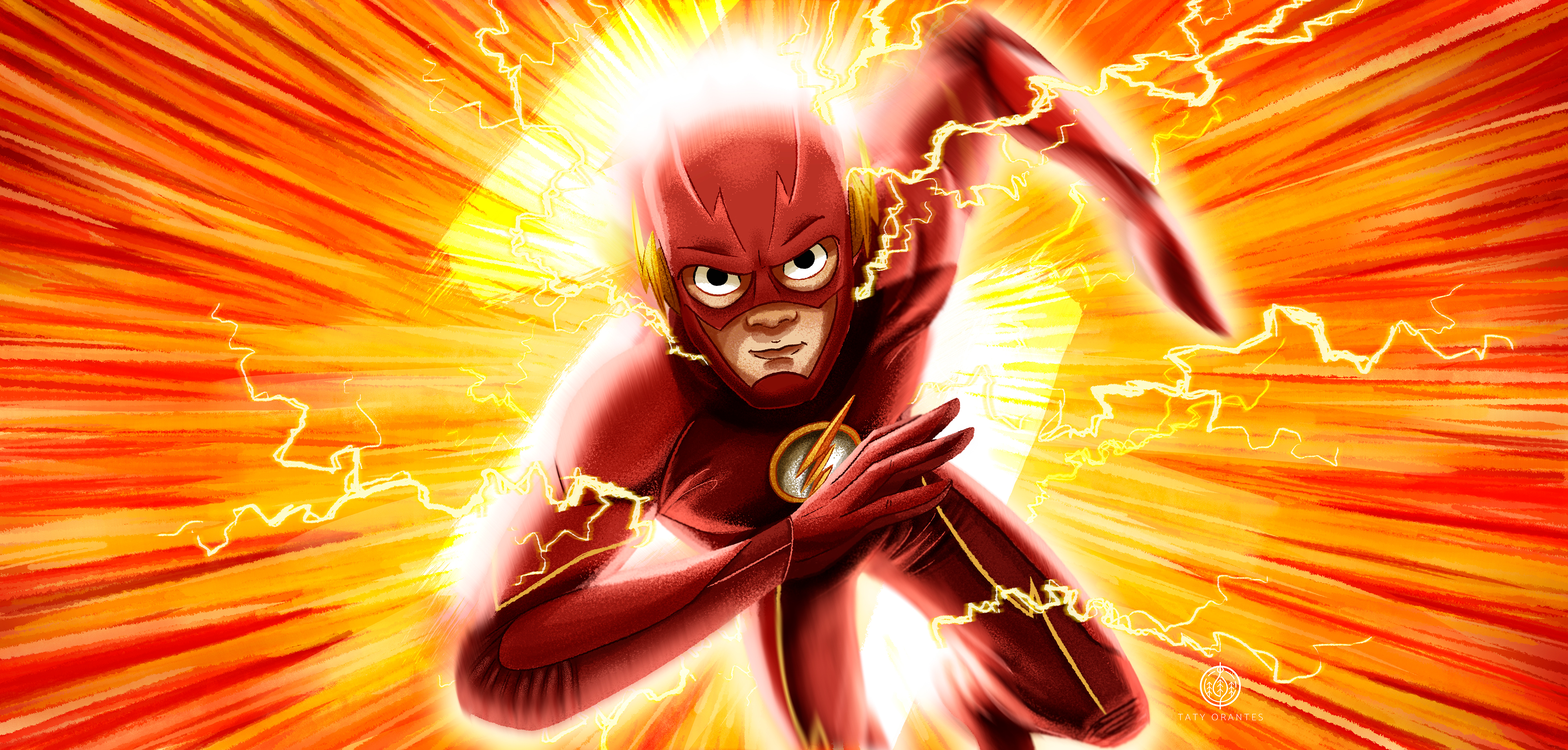 The Flash from DC Comics running HD Wallpaper