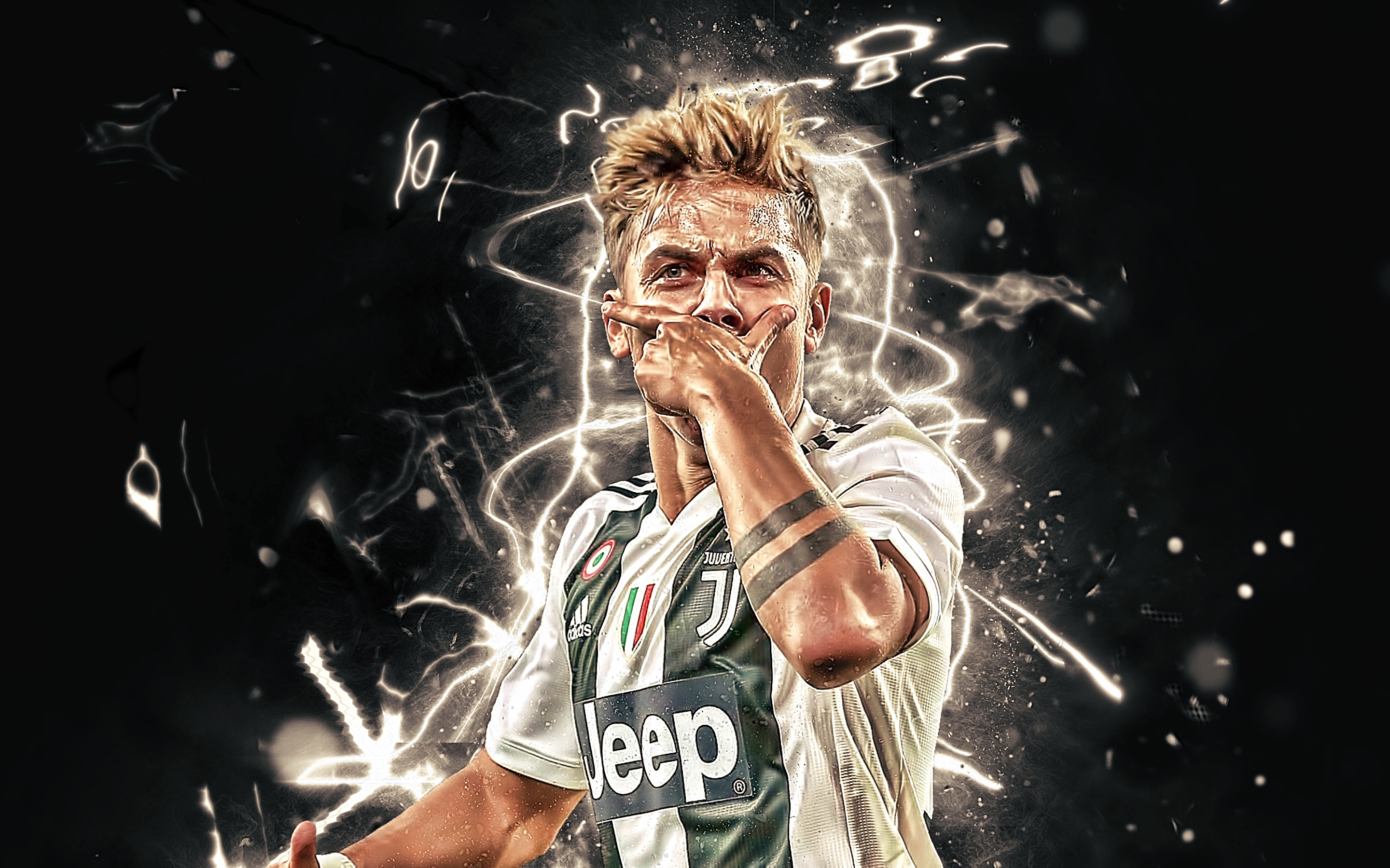 Paulo Dybala Celebrating in Juventus Jersey HD Wallpaper