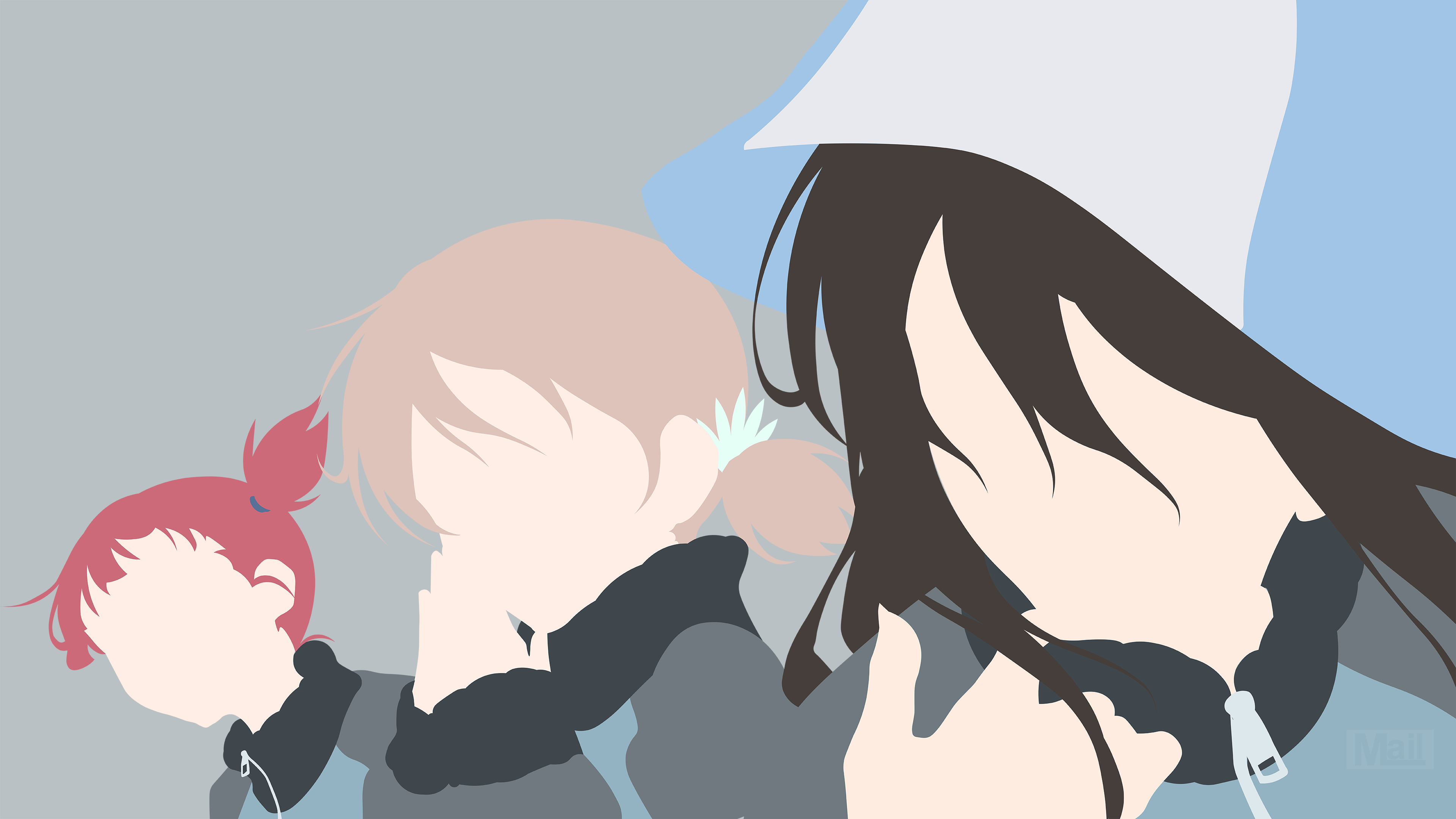 Mika, Aki, and Mikko from Girls und Panzer HD Wallpaper
