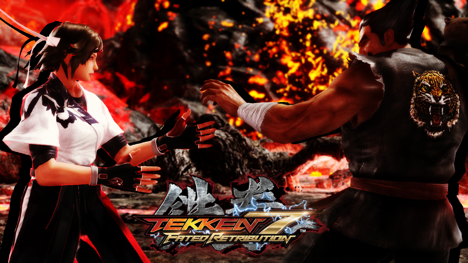 Asuka Kazama and Heihachi Mishima from Tekken 7 HD Wallpaper