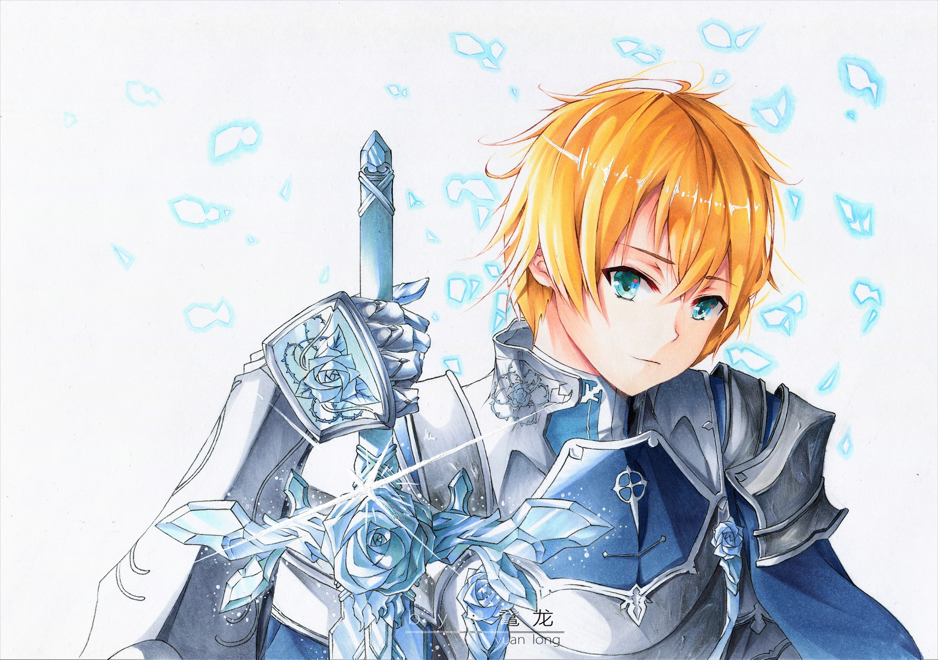 Eugeo from Sword Art Online holding a sword HD Wallpaper