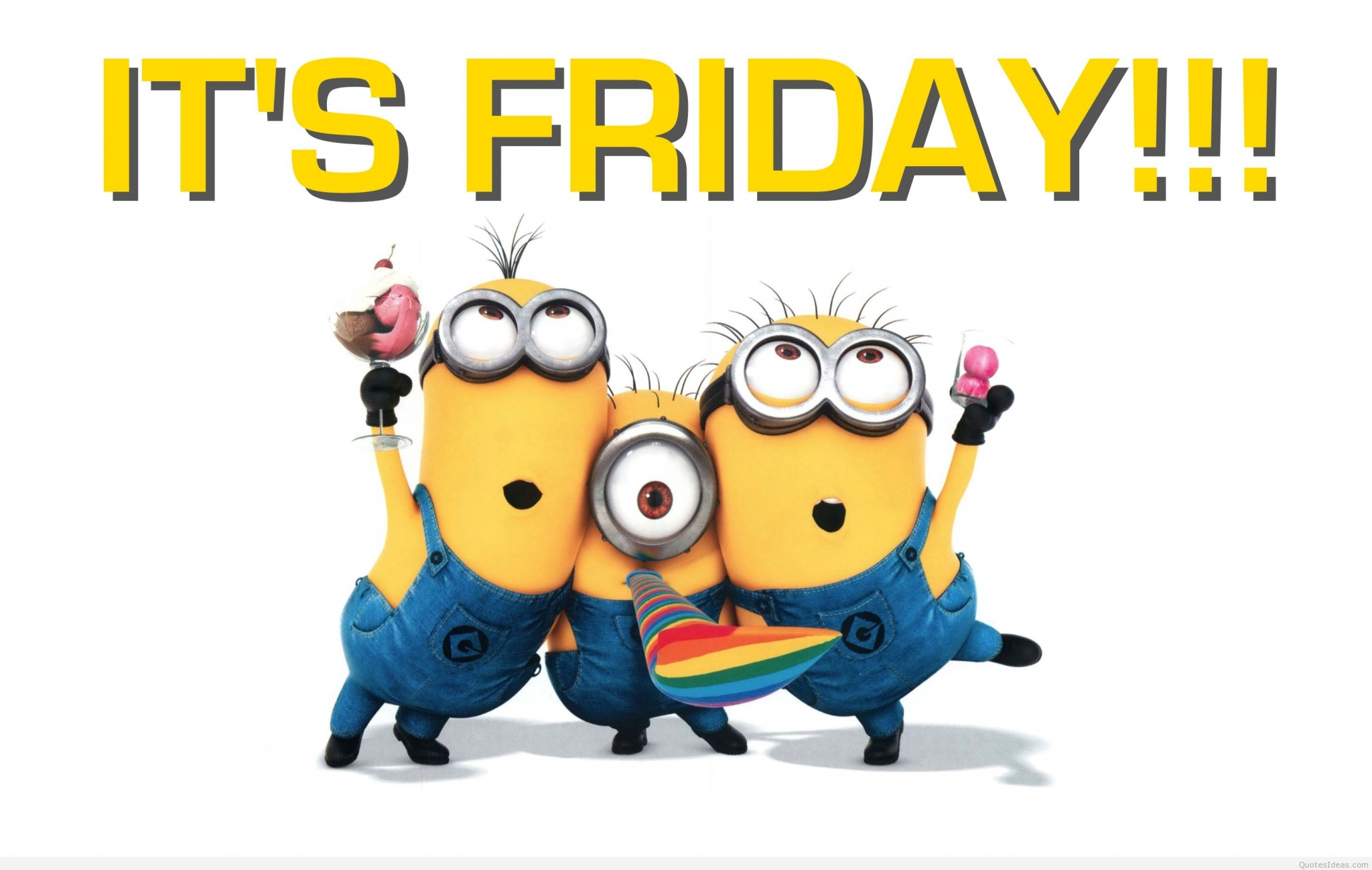 Minions celebrating Friday HD Wallpaper