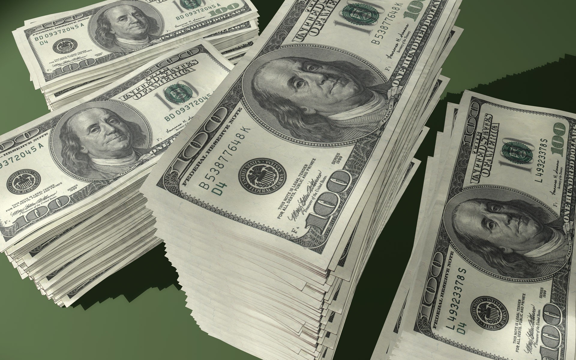 Stacks of US 100 Dollar Bills HD Wallpaper