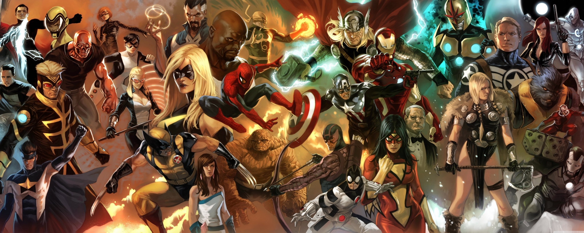 Marvel Superheroes Assemble HD Wallpaper