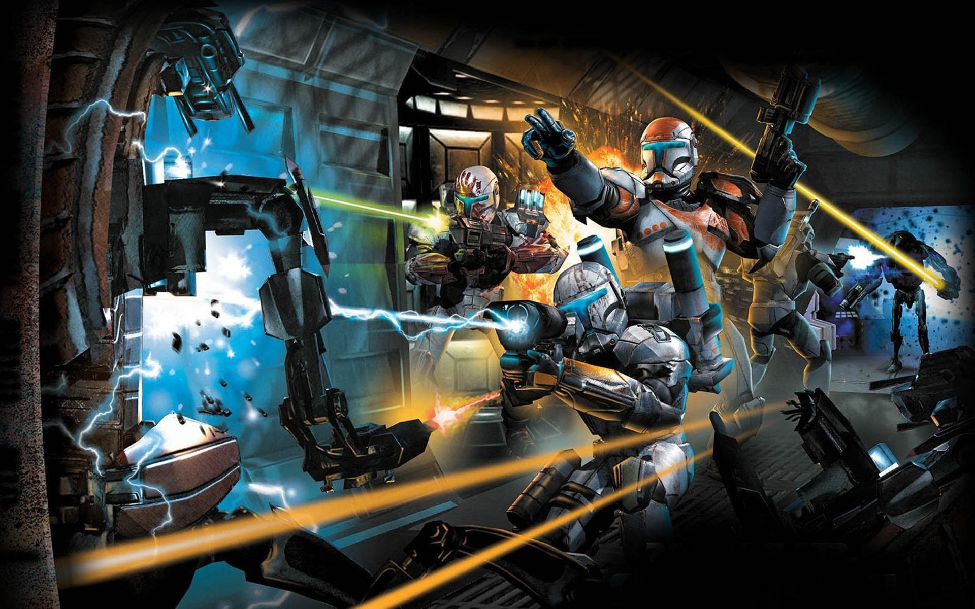 Star Wars: Republic Commando squad in battle HD Wallpaper