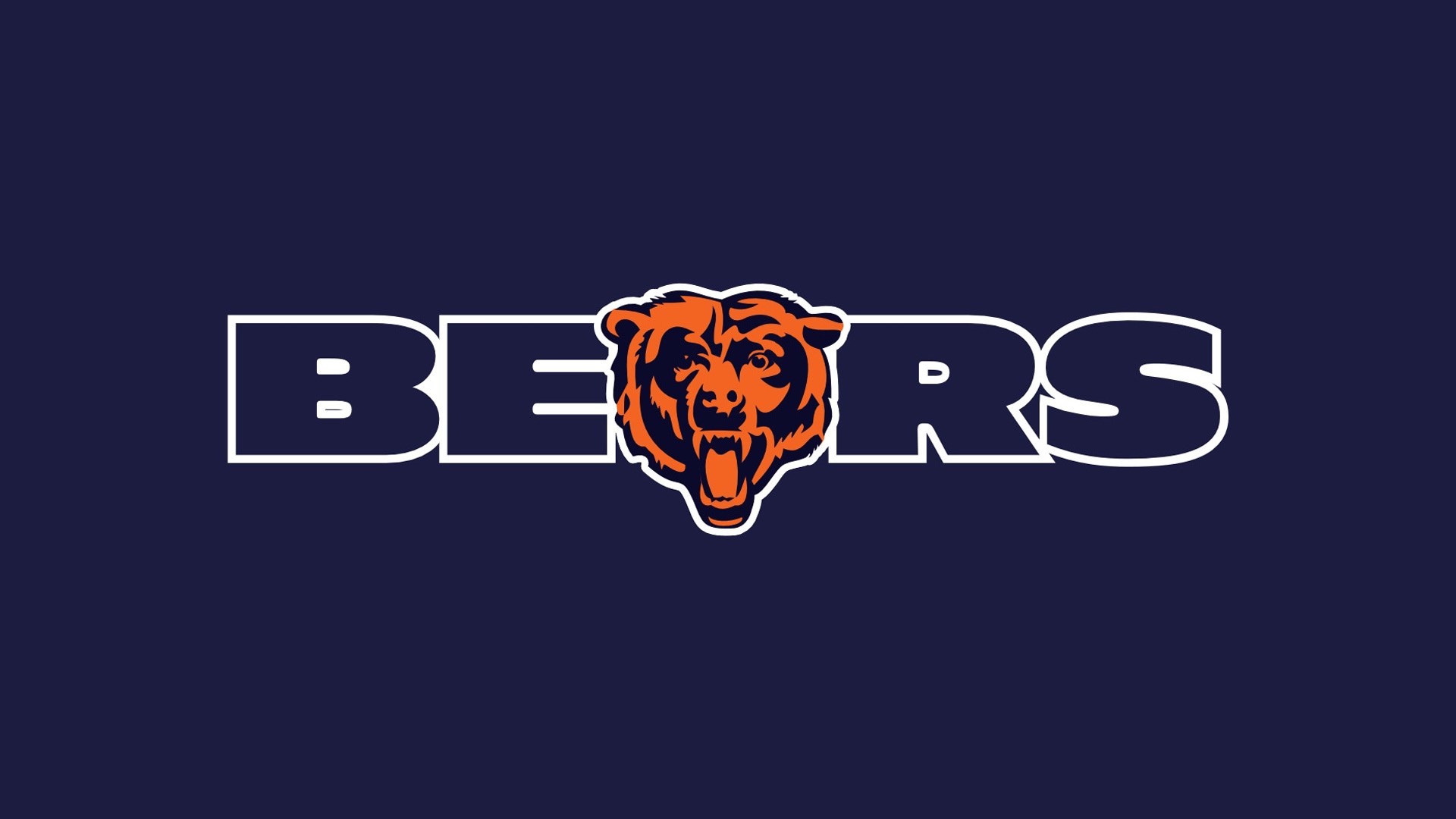 Chicago Bears logo with text HD Wallpaper