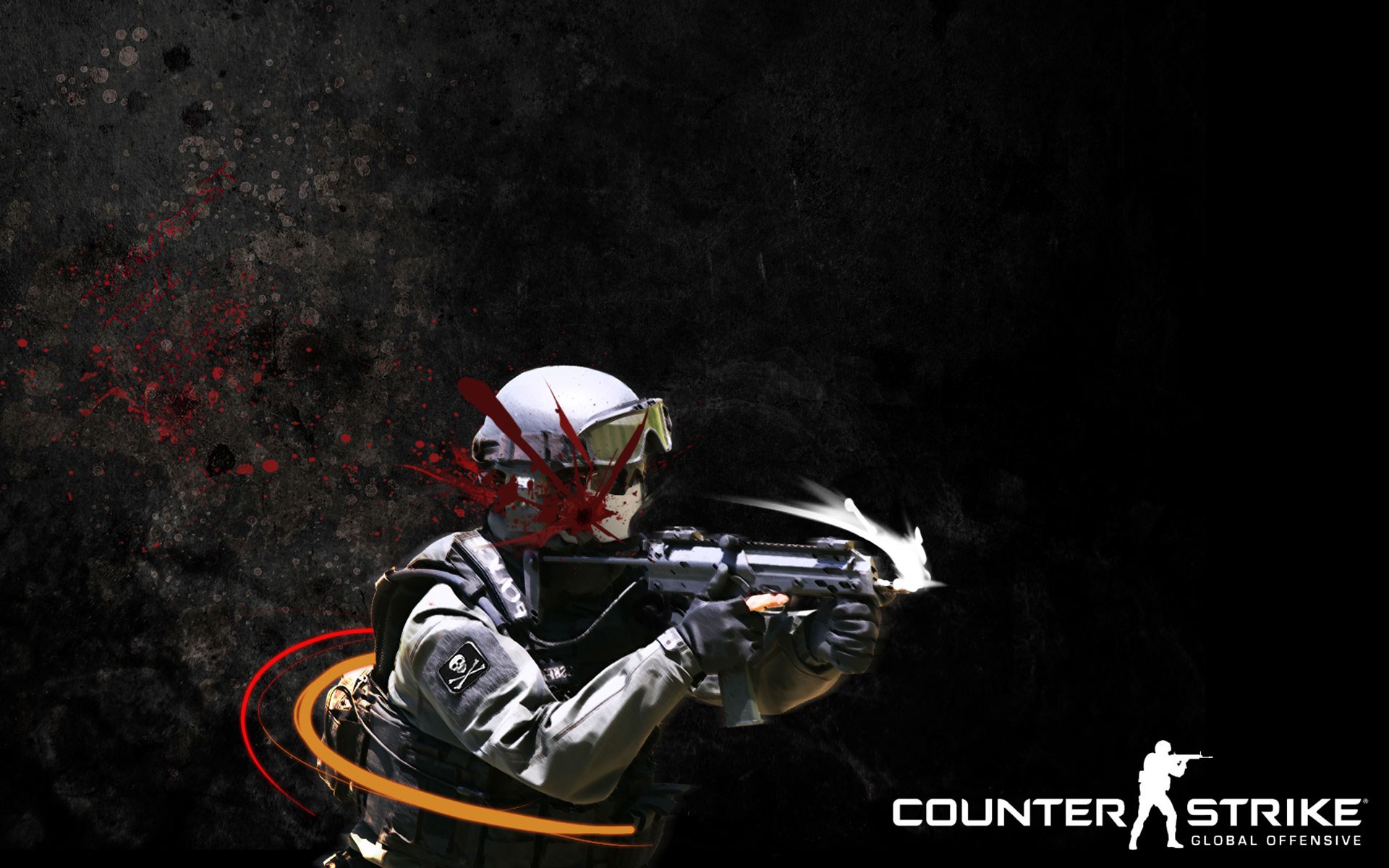 Counter-Strike: Global Offensive soldier with gun HD Wallpaper