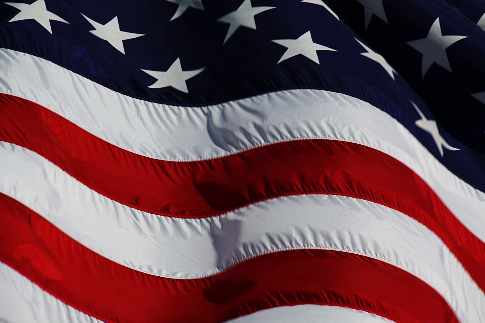 American Flag Waving in the Wind HD Wallpaper