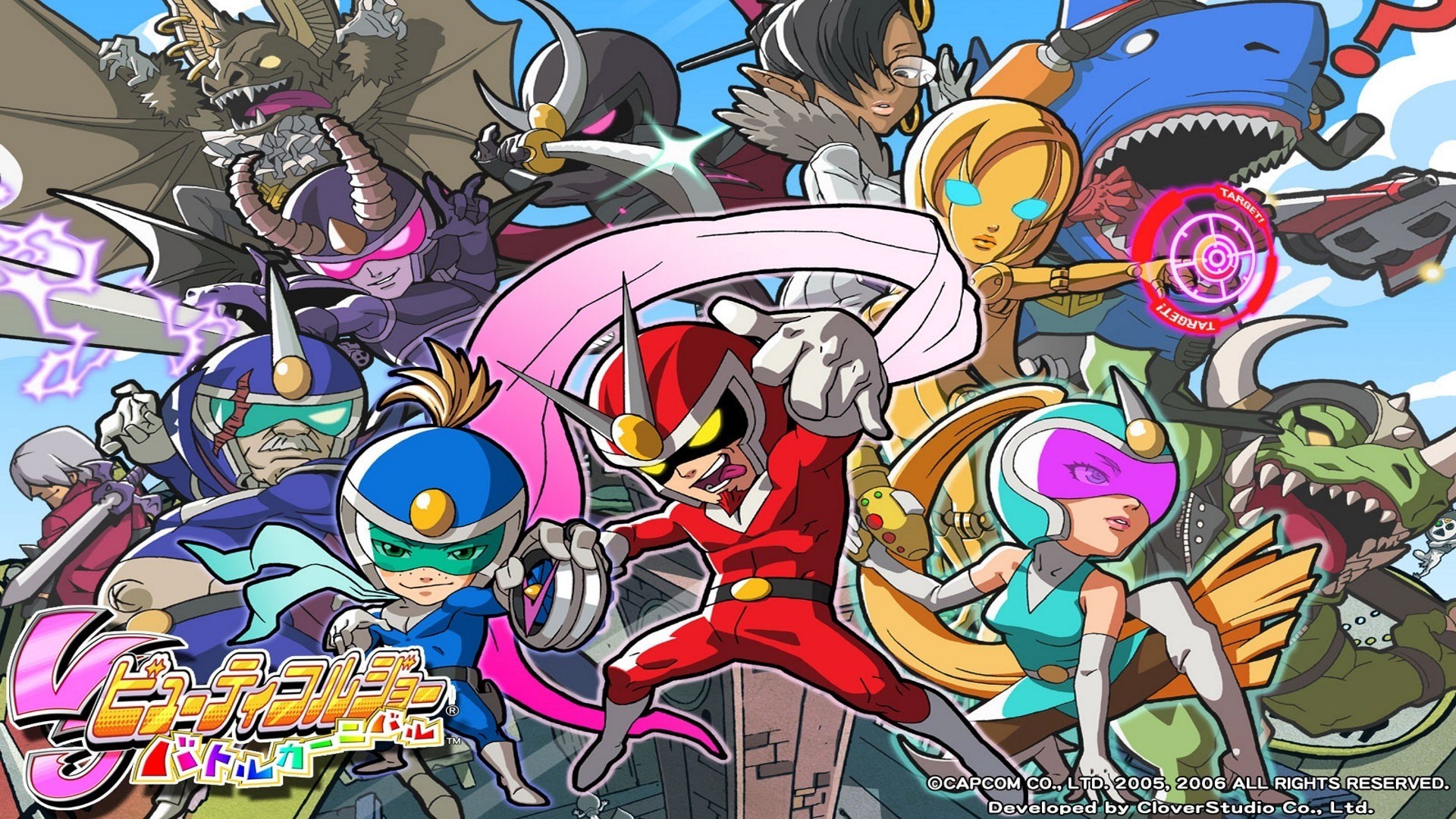 Viewtiful Joe Double Trouble characters HD Wallpaper