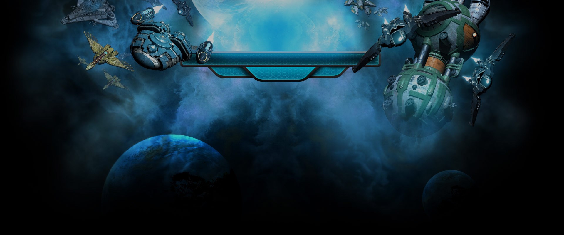 Space battles with spaceships and planets HD Wallpaper