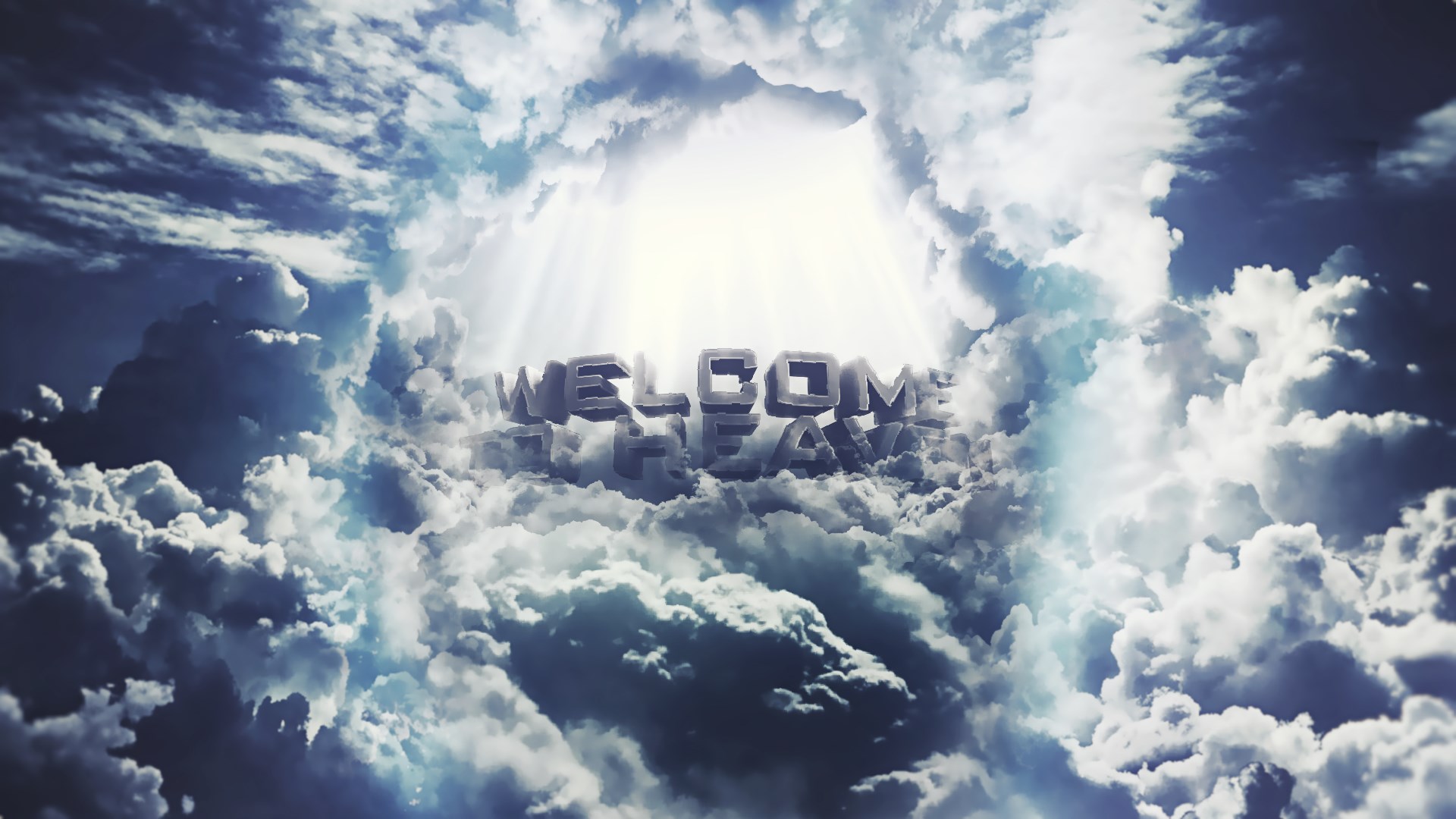 Welcome to Heaven clouds HD Wallpaper