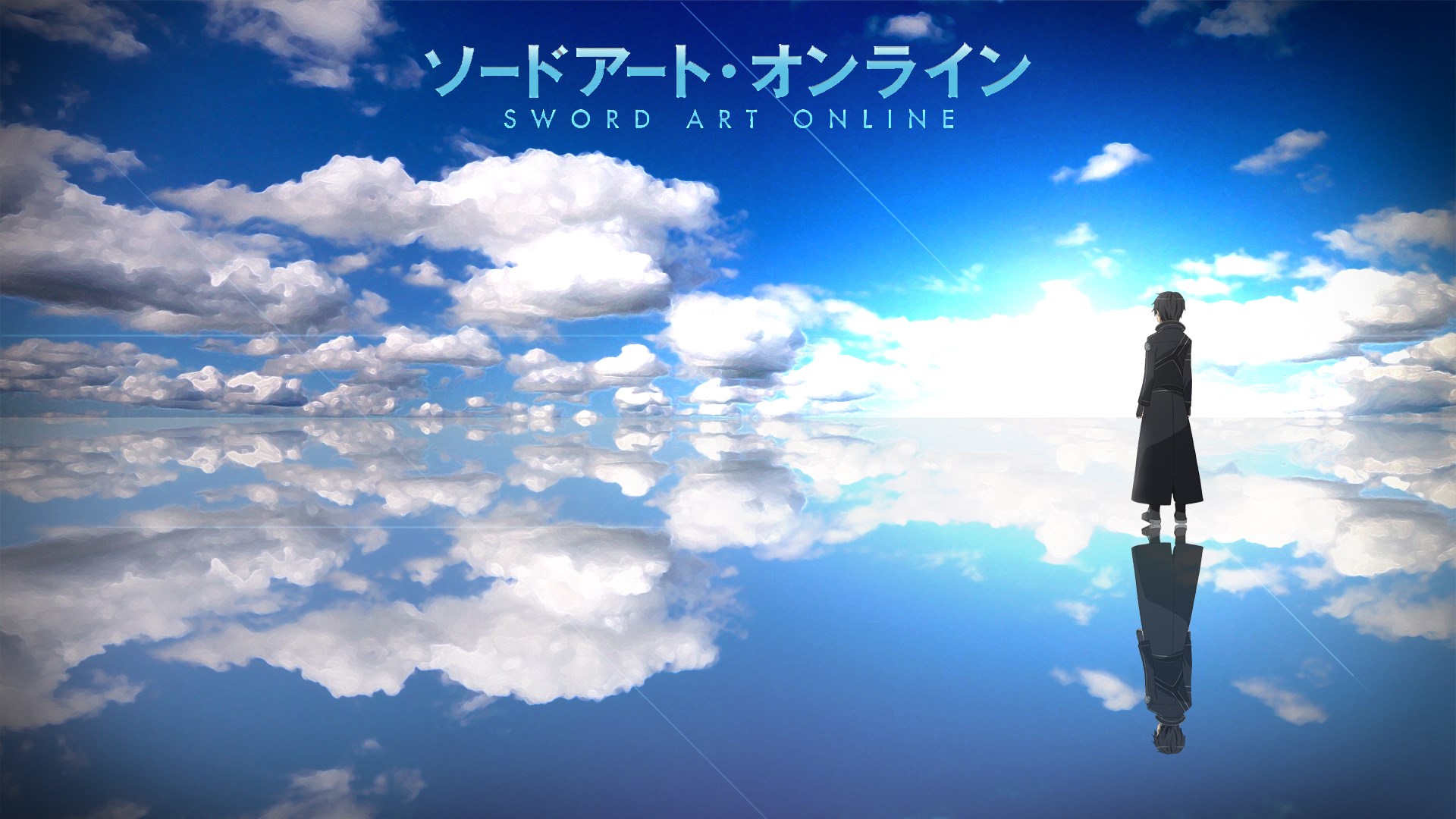 Kirito from Sword Art Online standing on water HD Wallpaper
