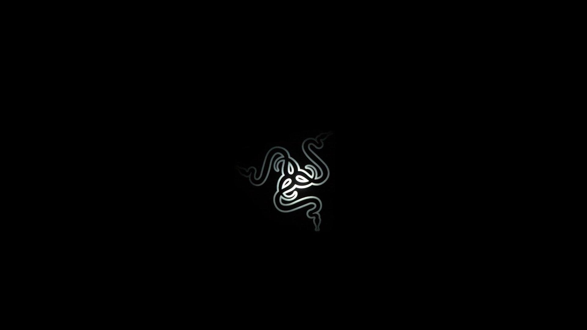Razer logo on black background HD Wallpaper