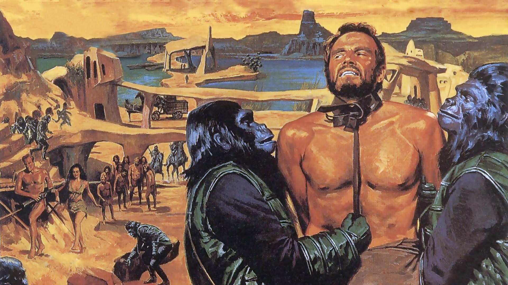 Planet of the Apes 1968 movie poster HD Wallpaper