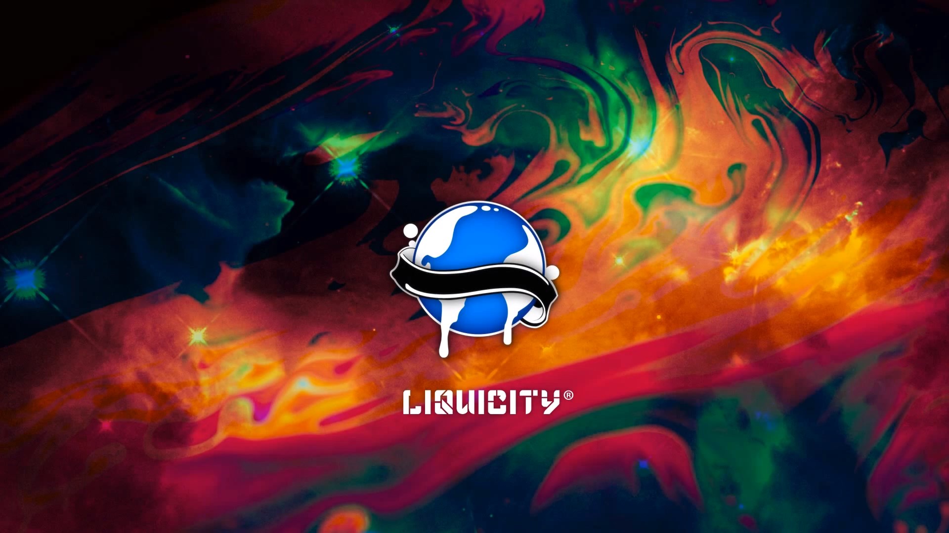 Liquicity logo with abstract colorful background HD Wallpaper