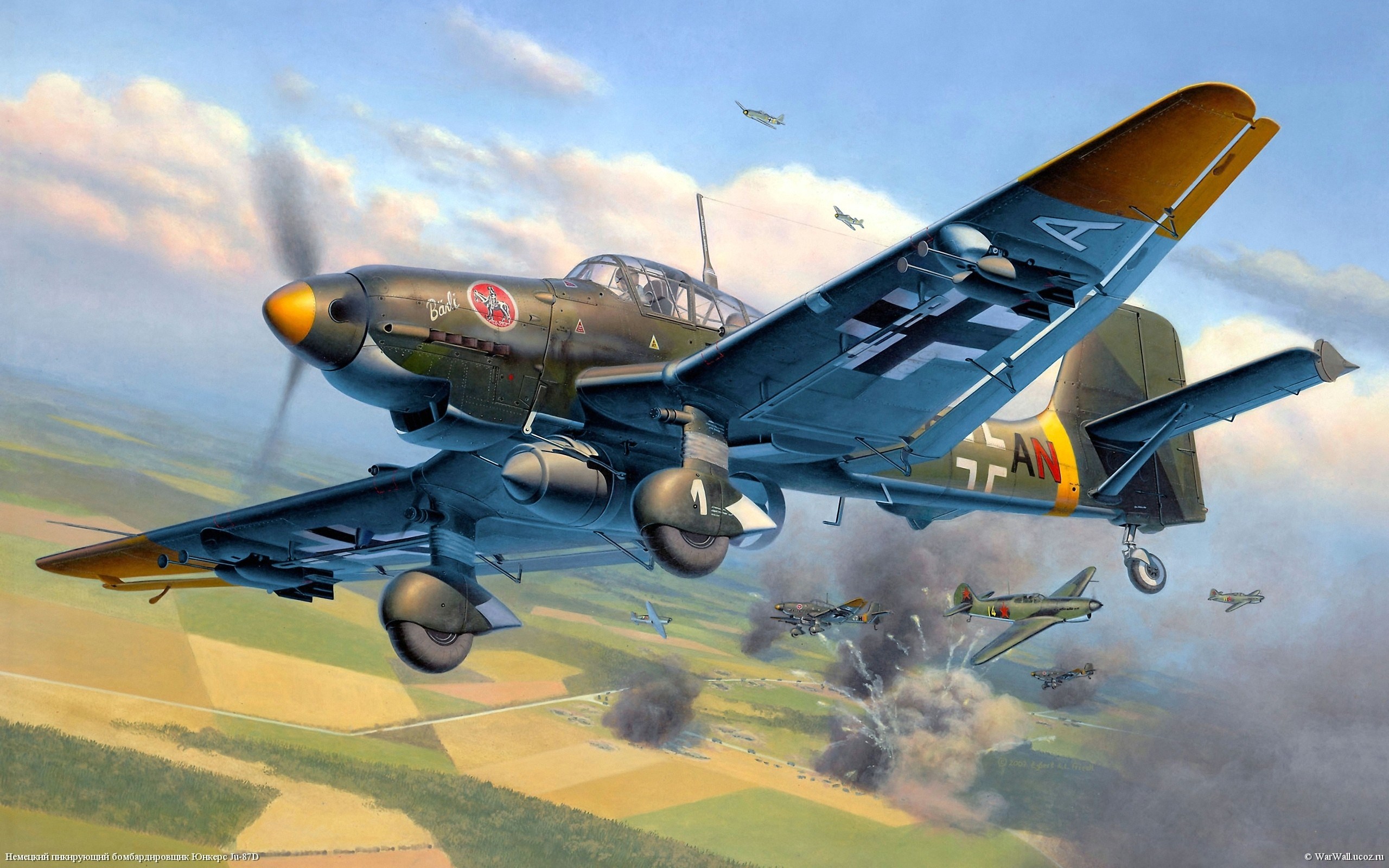 Junkers Ju 87 Stuka aircraft in flight HD Wallpaper