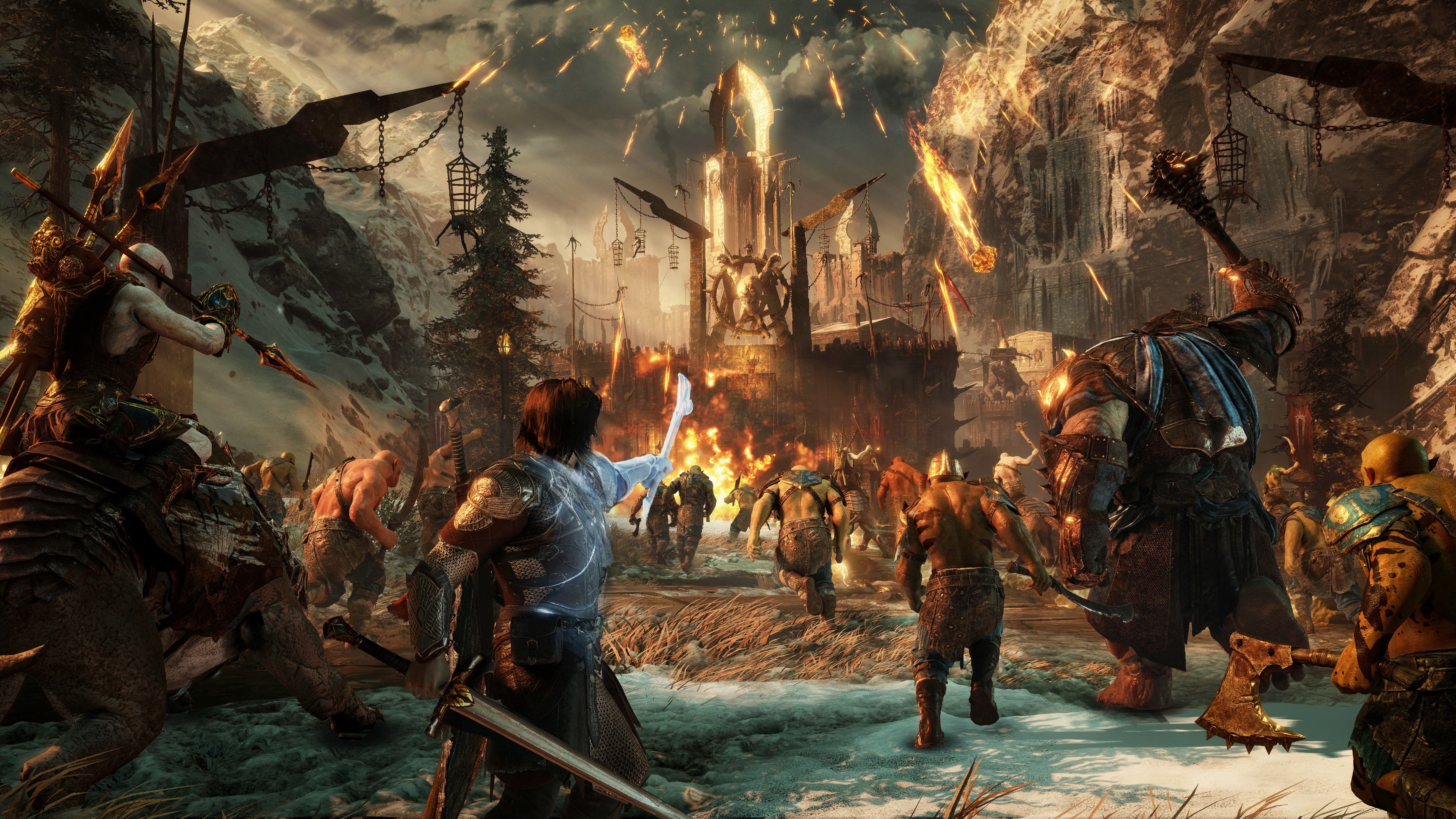 Talion from Middle-earth: Shadow of War in battle HD Wallpaper