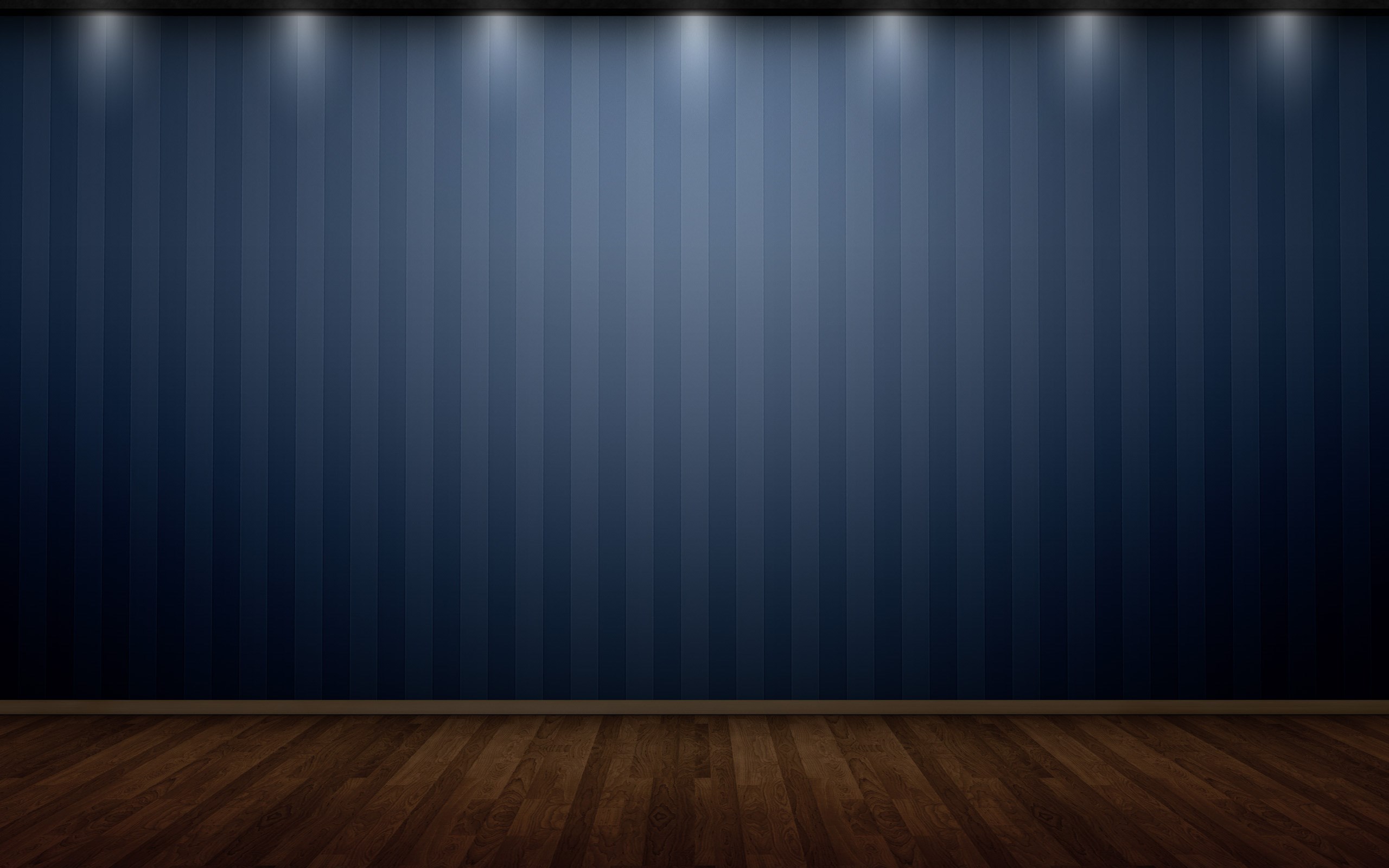 Dark Blue Striped Wall and Wooden Floor HD Wallpaper