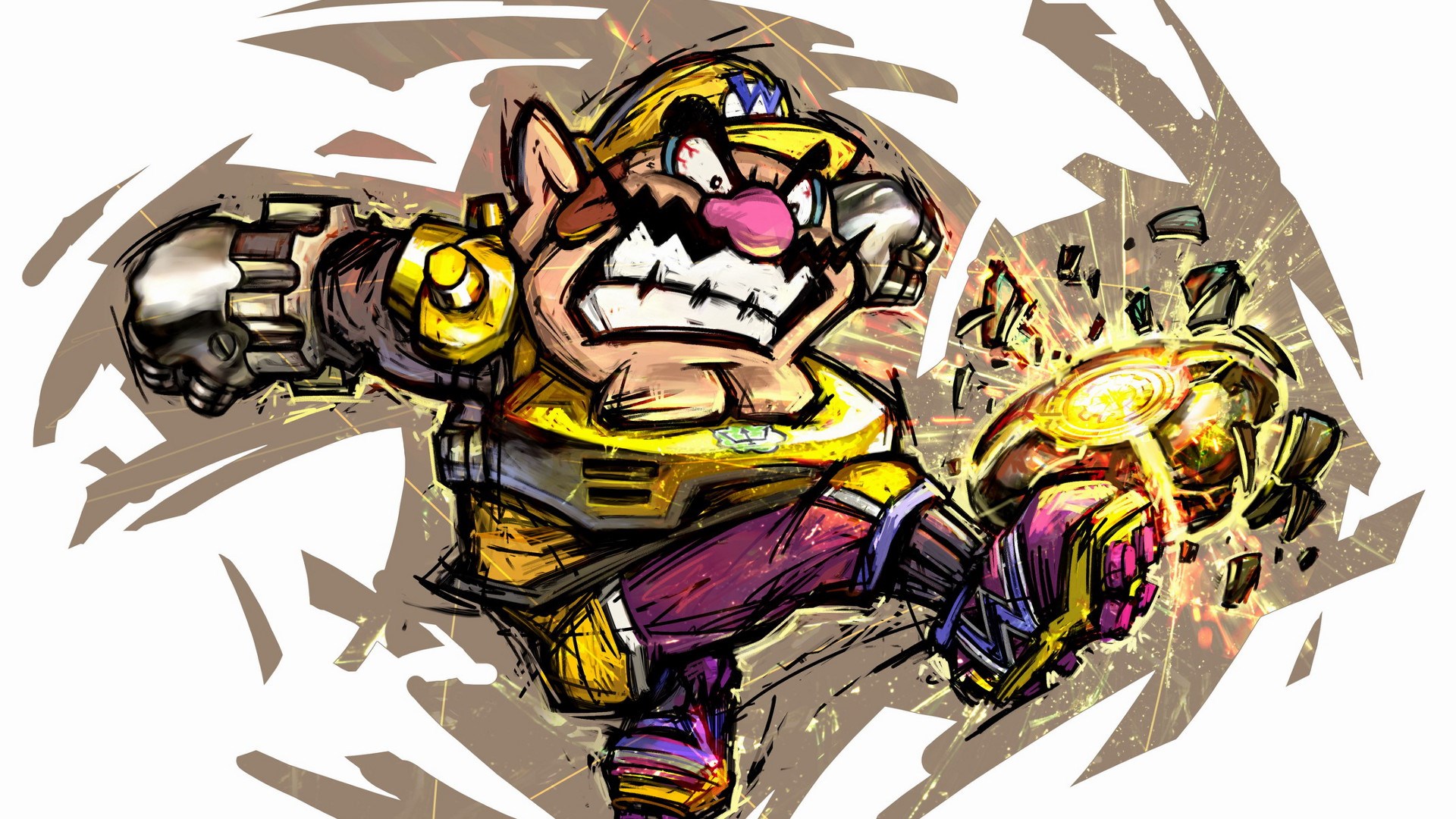 Wario from Mario Strikers Charged HD Wallpaper