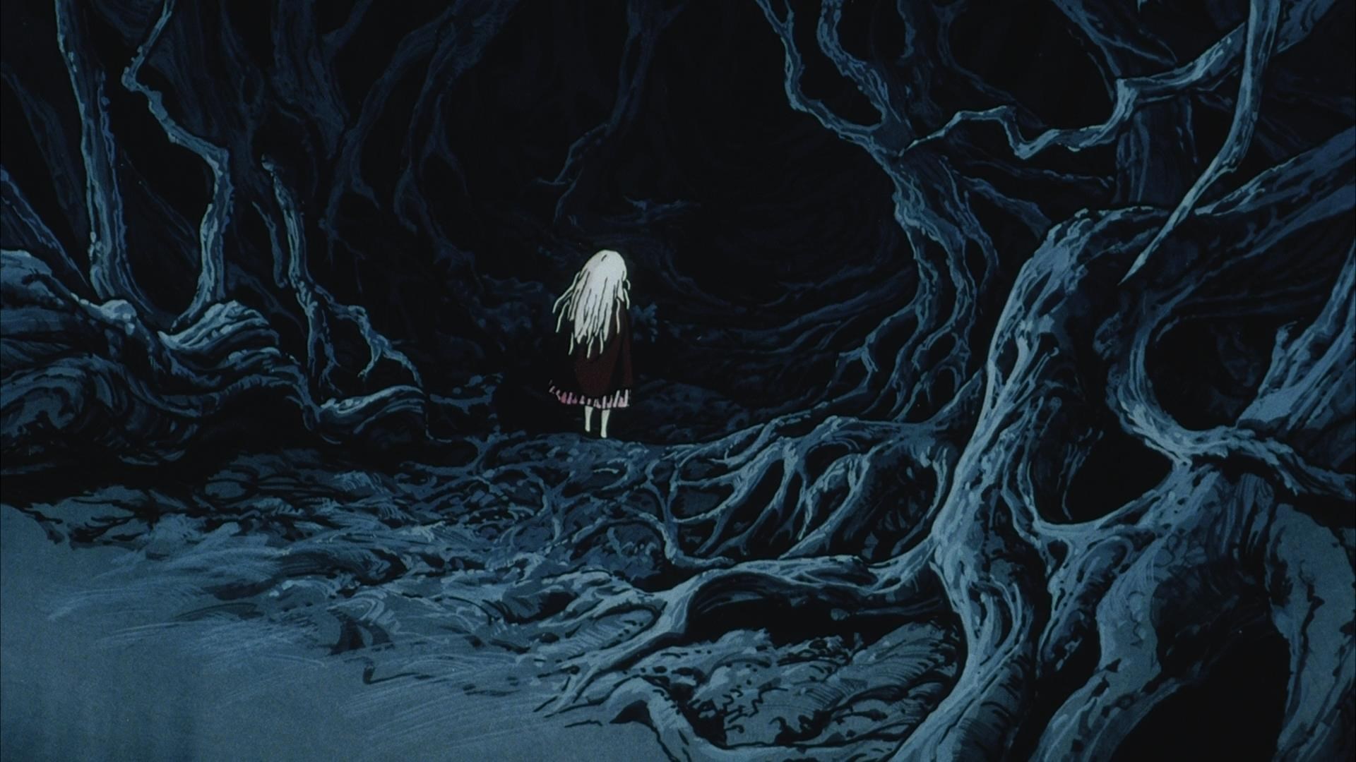 Girl in dark forest from Angel's Egg HD Wallpaper