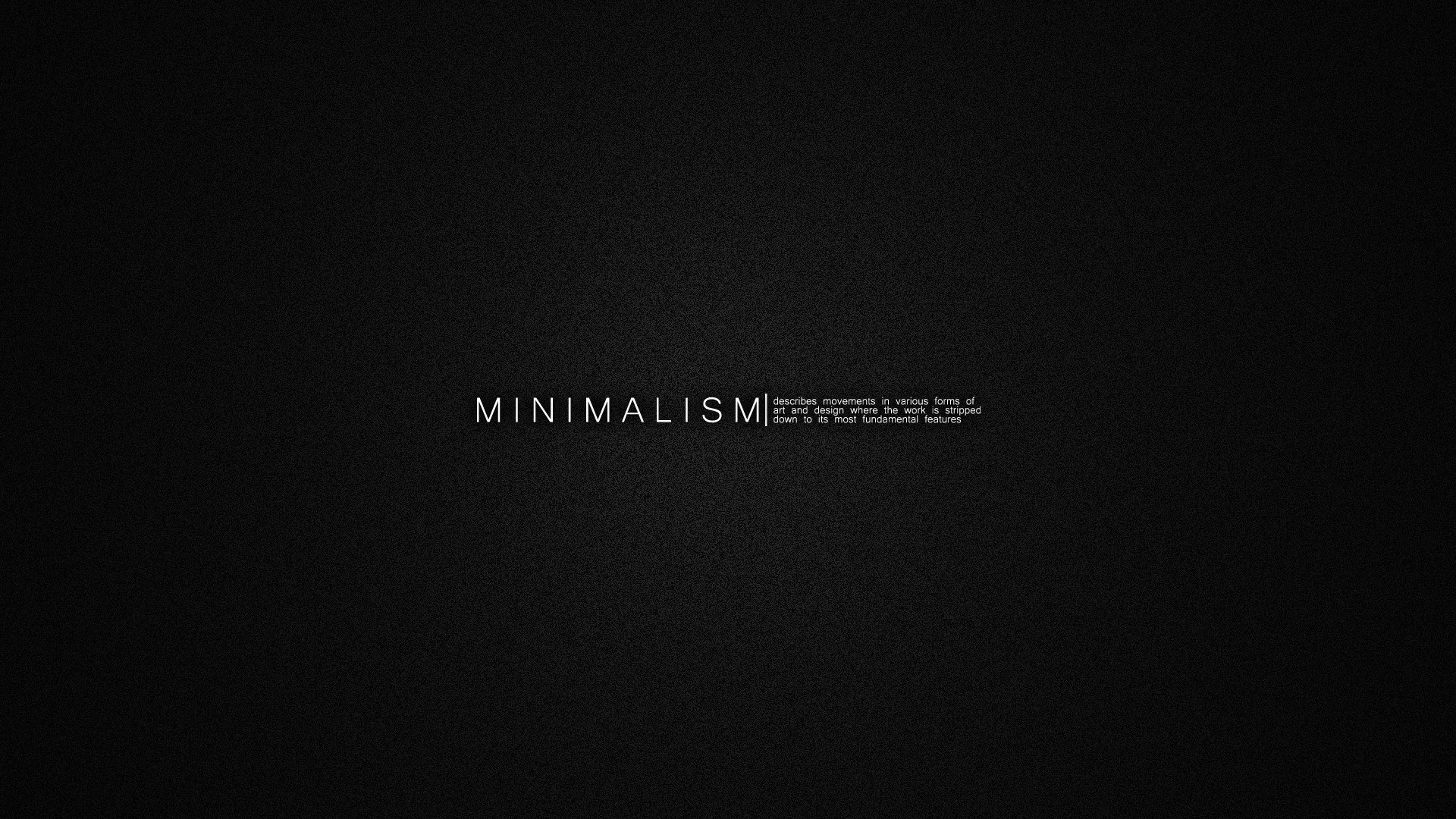 Minimalism definition on black background HD Wallpaper