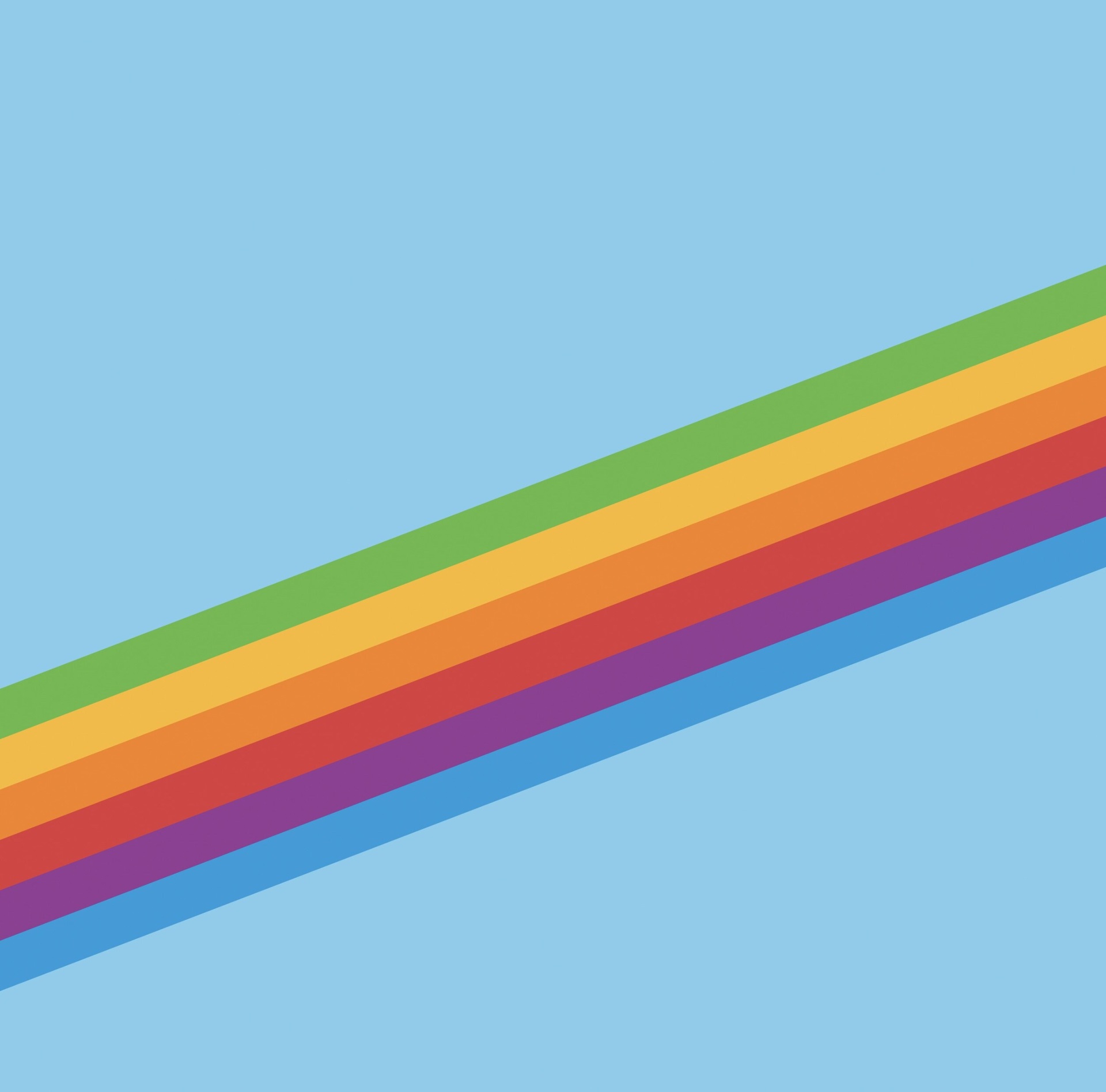Rainbow stripes on a light blue background HD Wallpaper