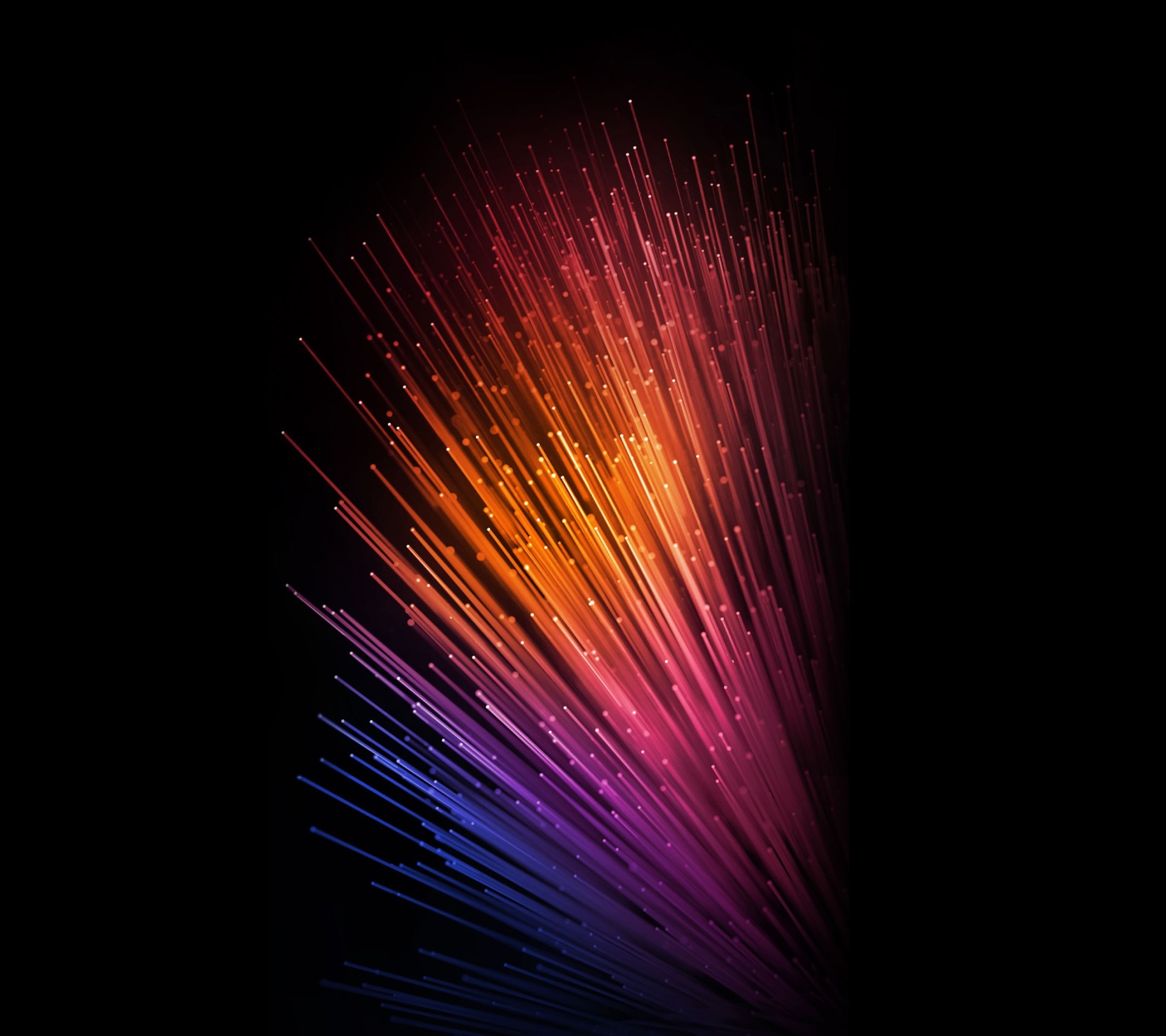 Colorful abstract light streaks on black HD Wallpaper