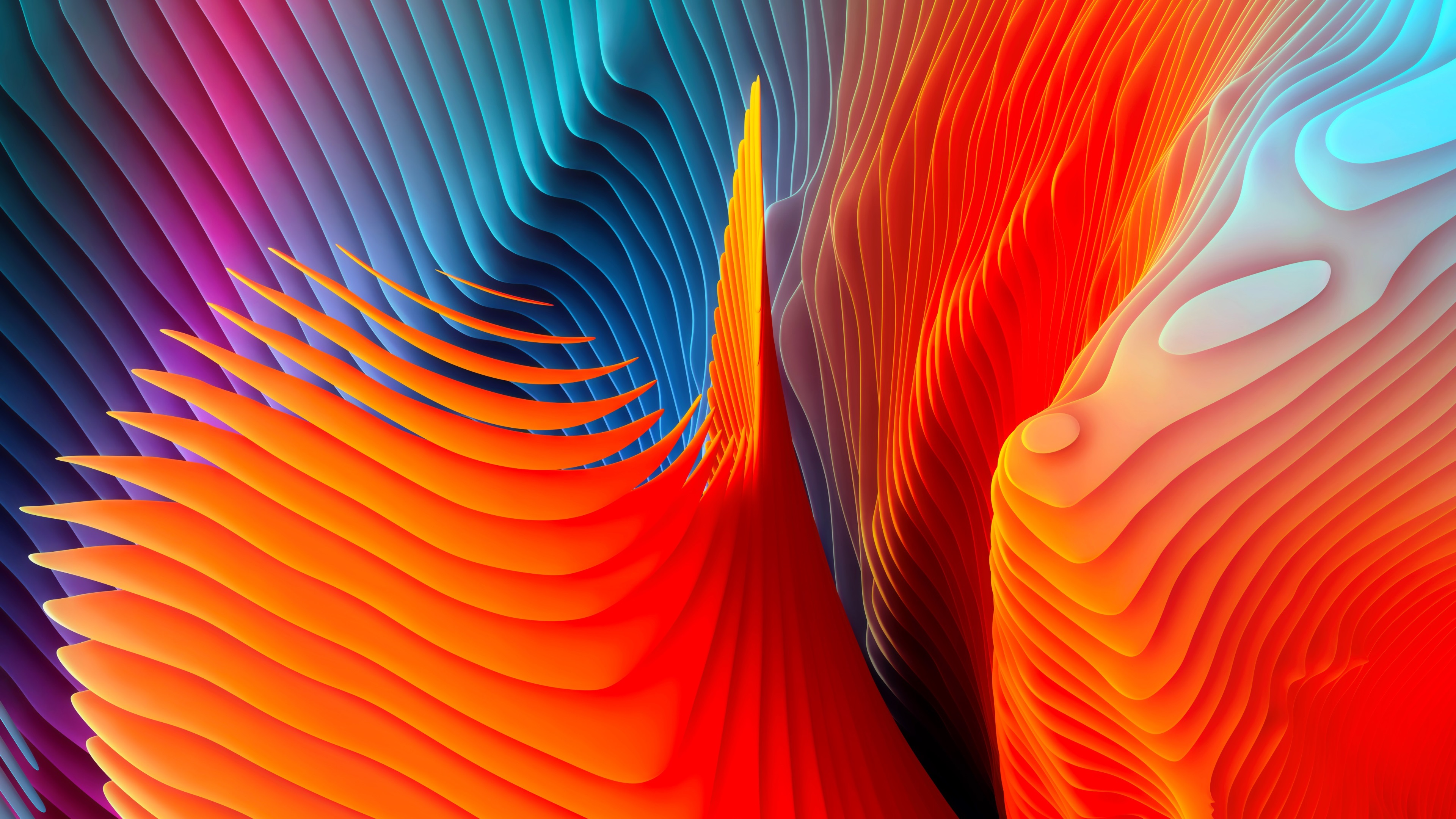 Vibrant Abstract 4K Wave Patterns HD Wallpaper