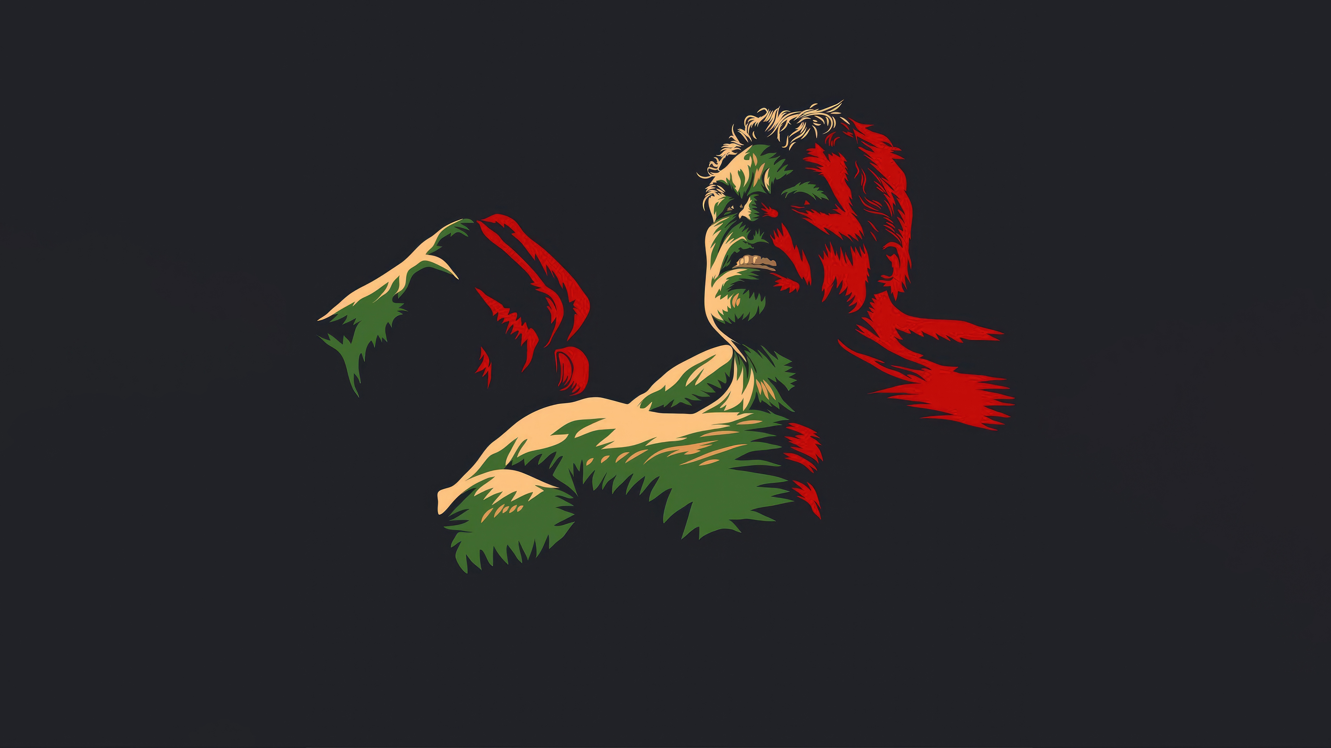 The Hulk in Red and Green HD Wallpaper