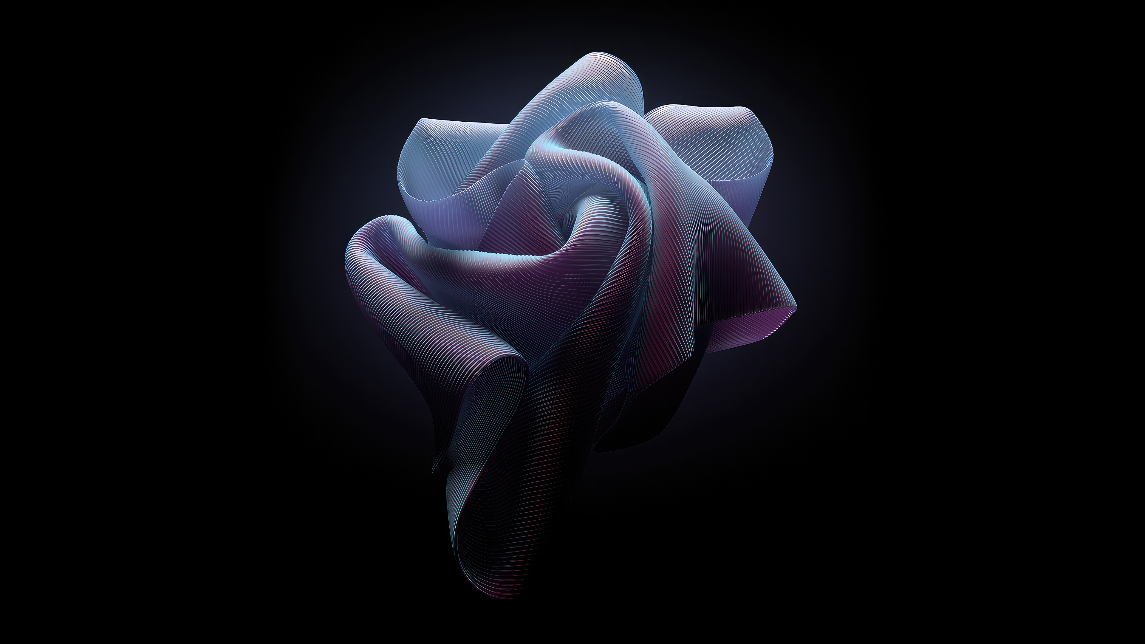 Abstract flowing fabric with purple and blue hues HD Wallpaper