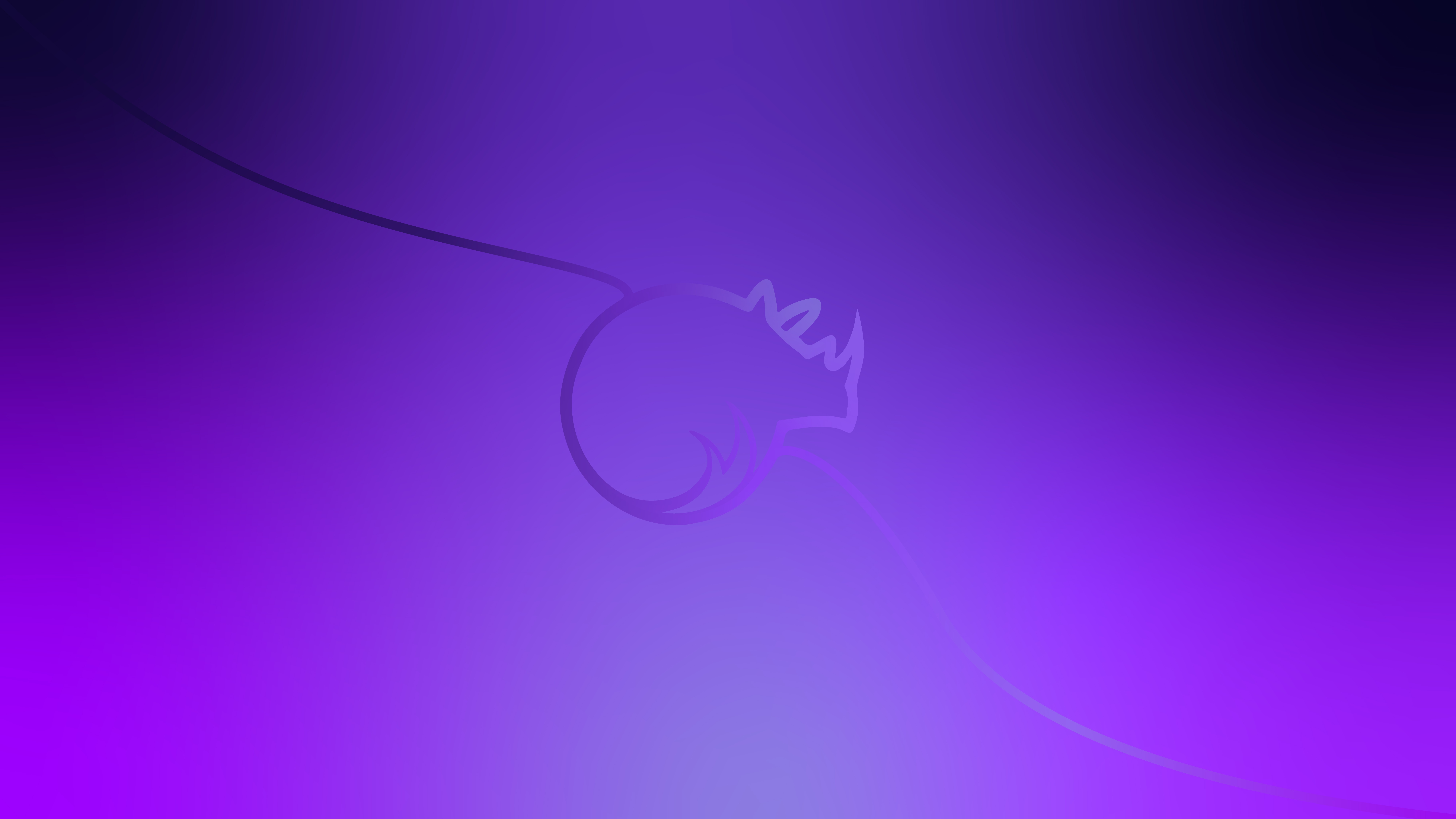 Linux Rhino logo on a purple gradient HD Wallpaper
