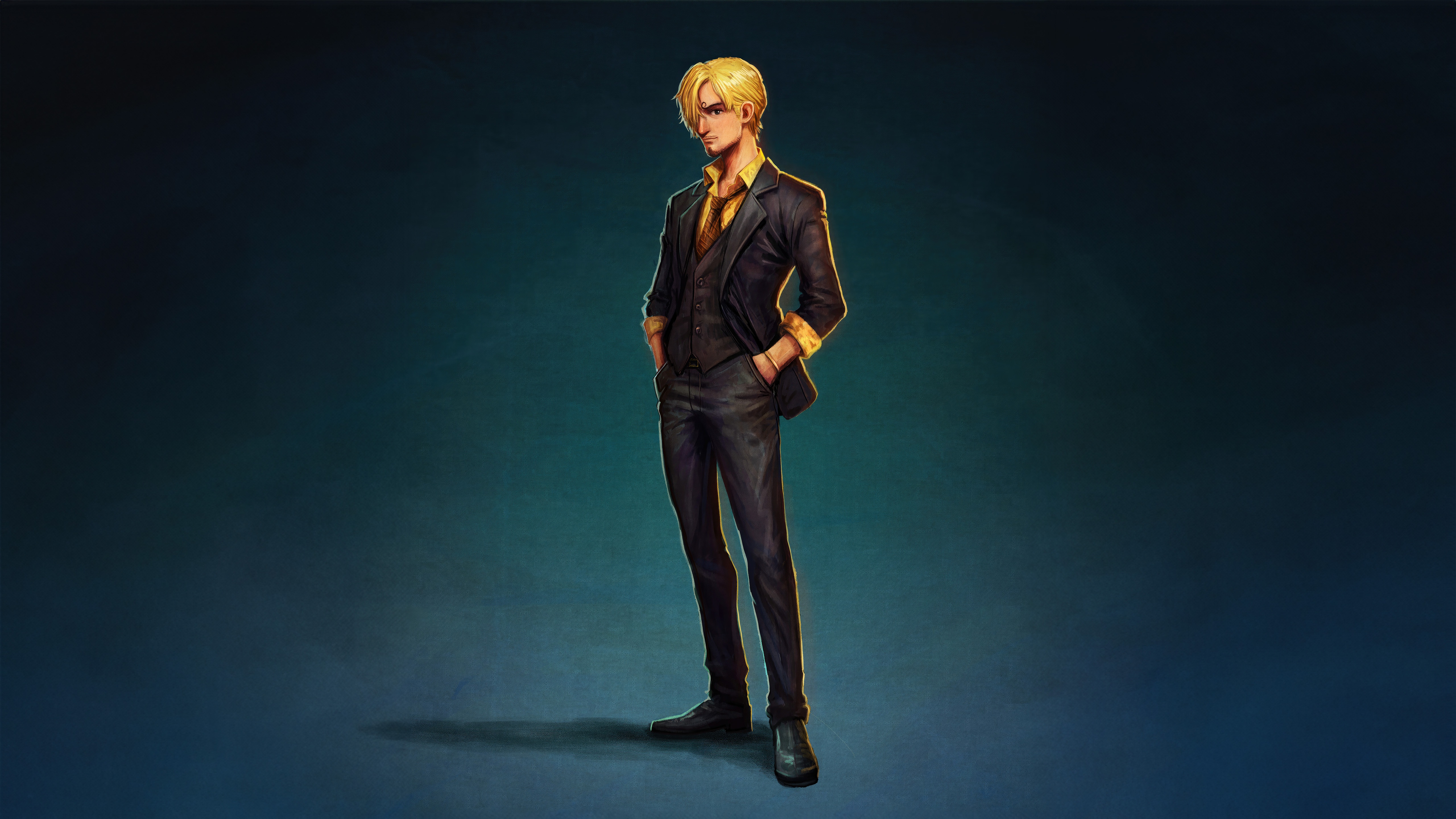 One Piece Sanji in a Suit HD Wallpaper