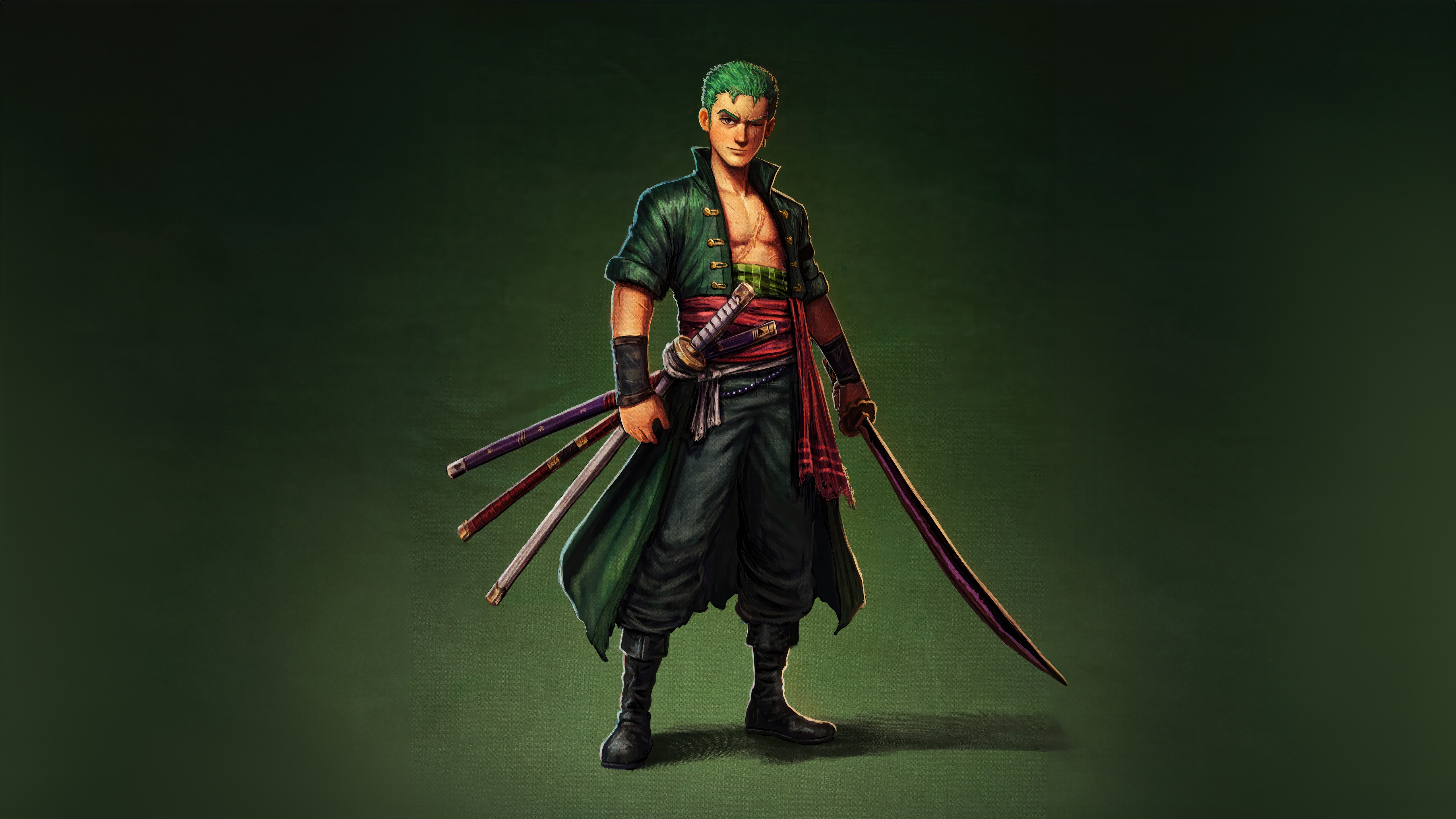 Roronoa Zoro from One Piece with swords HD Wallpaper