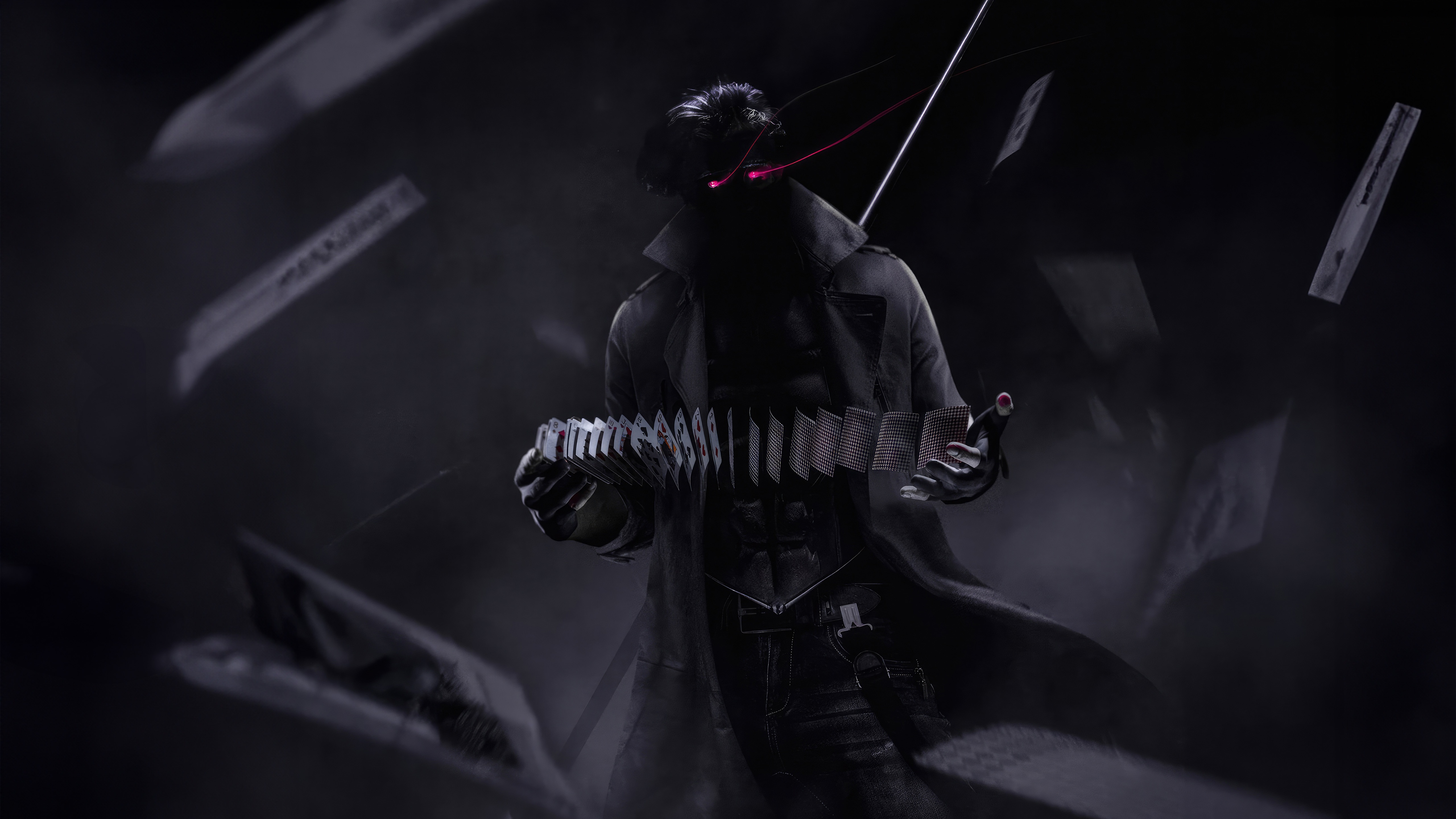 Gambit with Cards and Staff HD Wallpaper