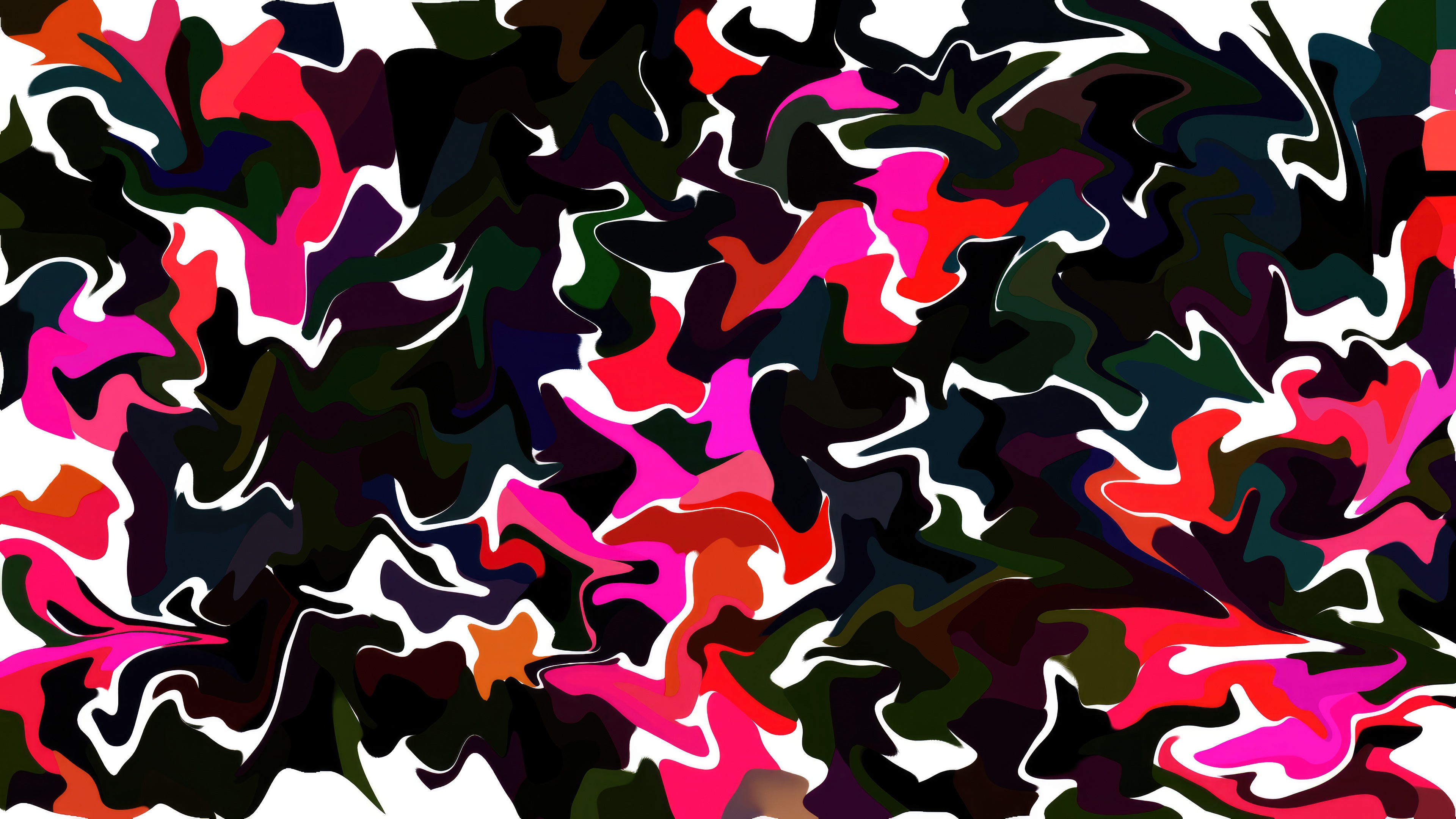 Abstract shapes with bright colors HD Wallpaper