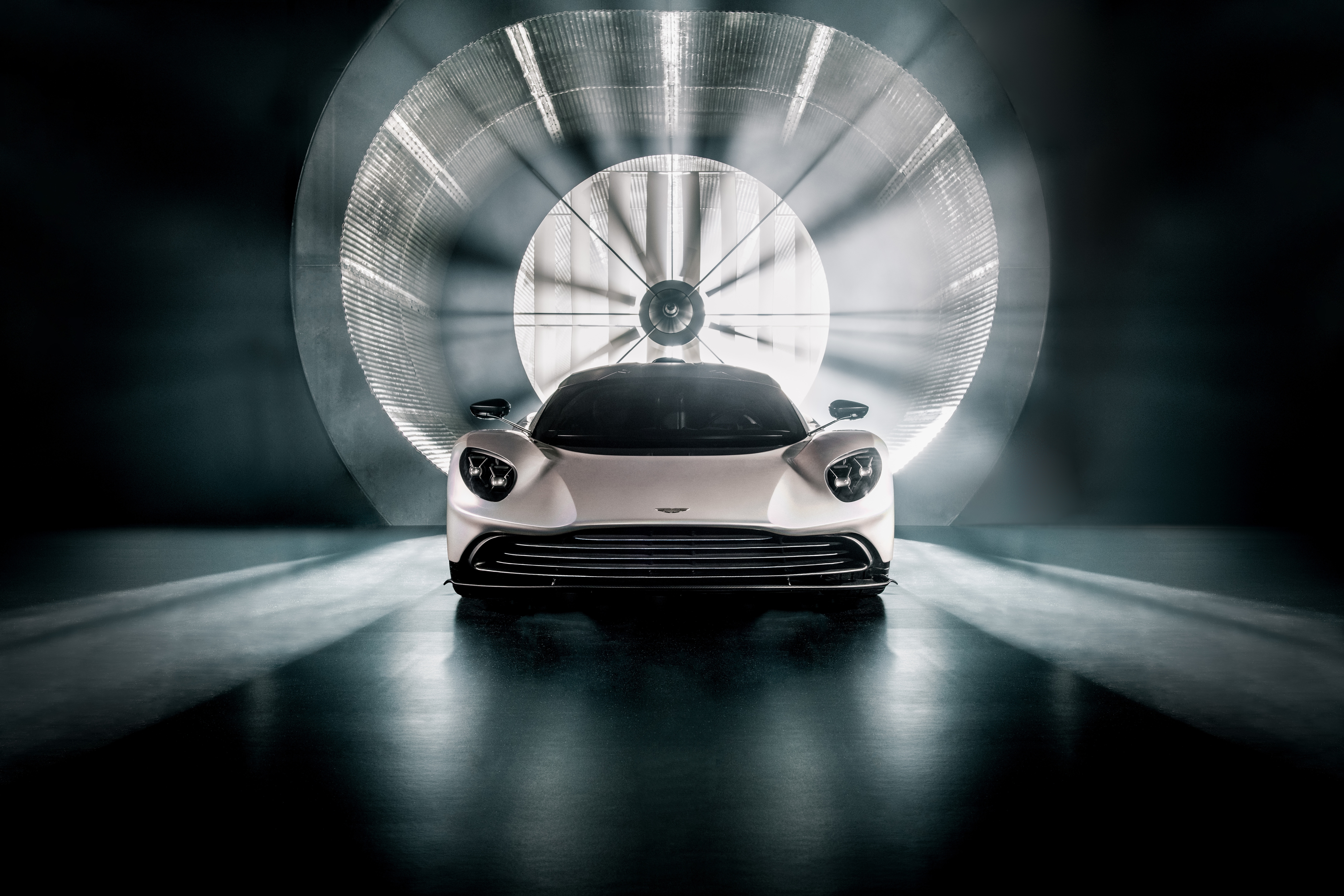 Aston Martin Valhalla in wind tunnel HD Wallpaper