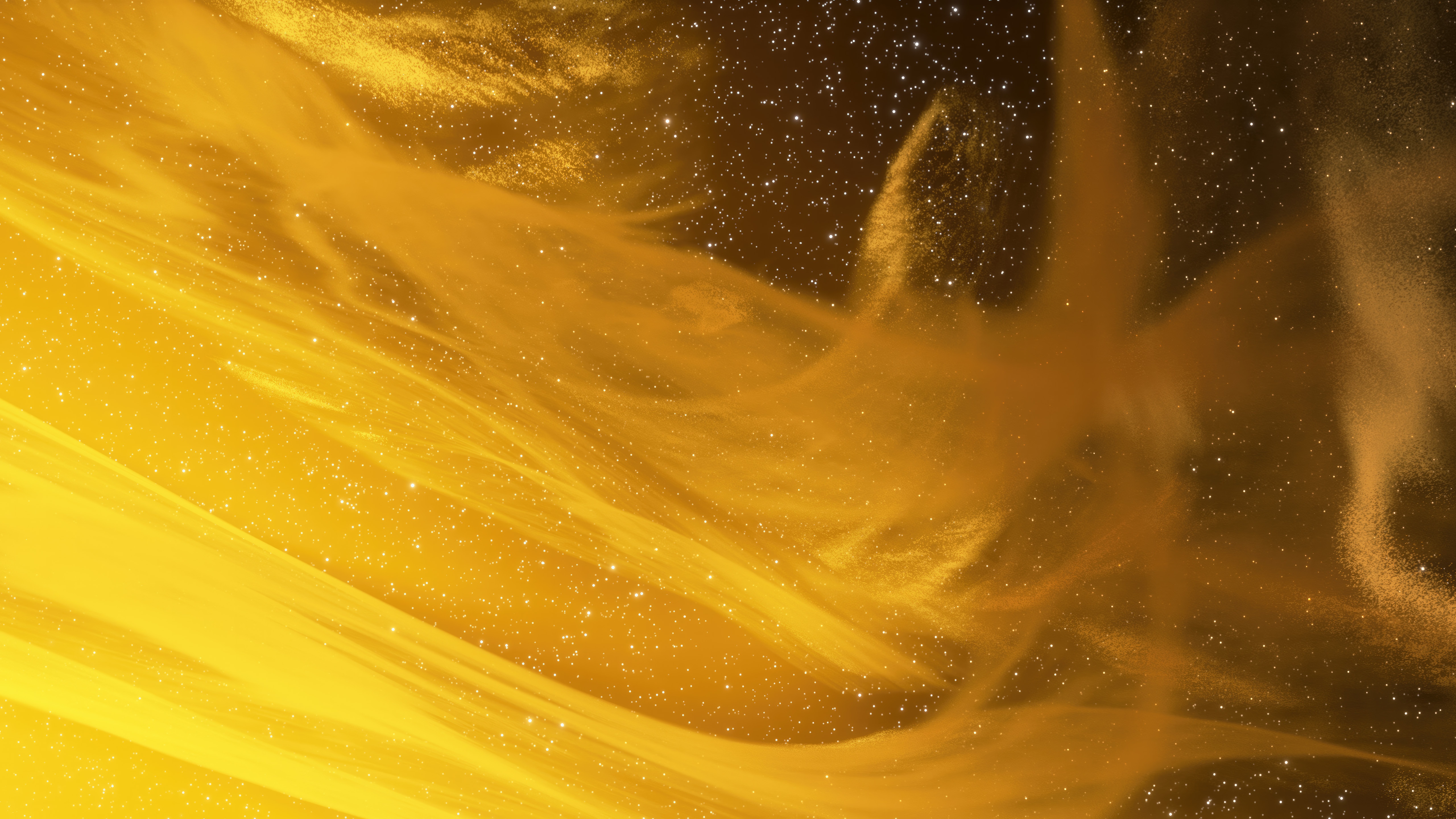 Golden Nebula with Stars HD Wallpaper