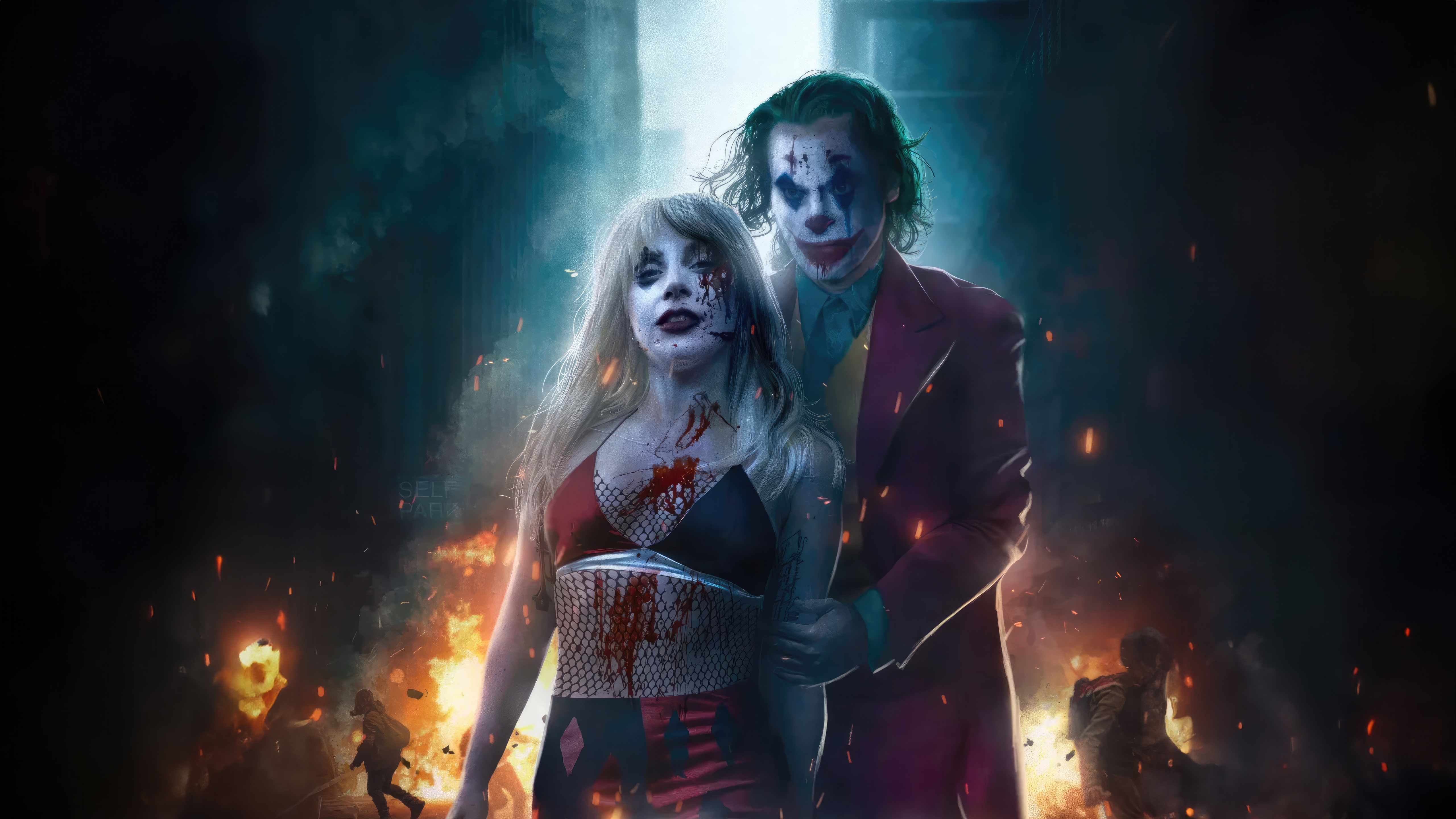 Joker and Harley Quinn in Folie à Deux HD Wallpaper