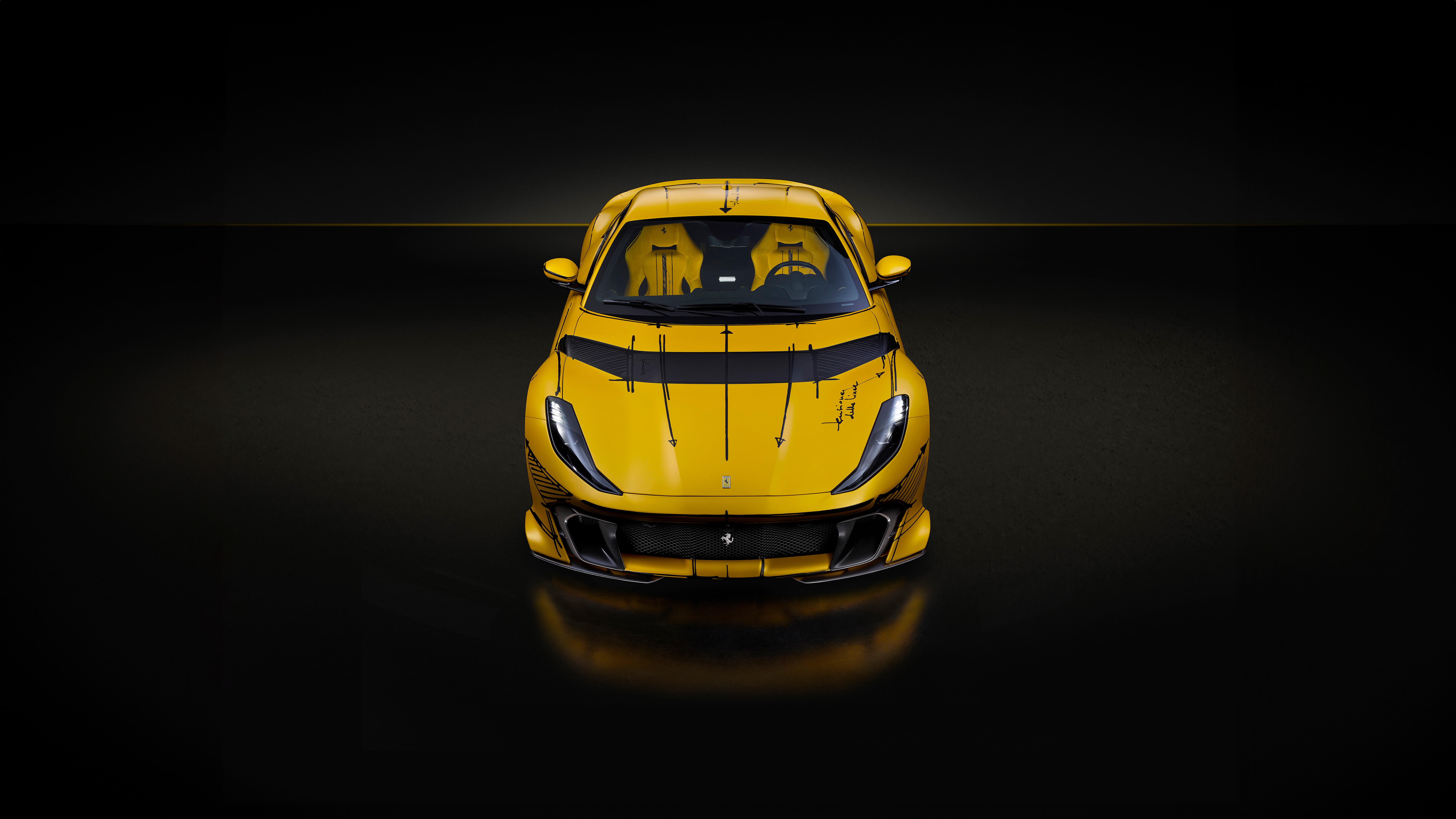 Yellow Ferrari 812 Competizione Tailor Made HD Wallpaper