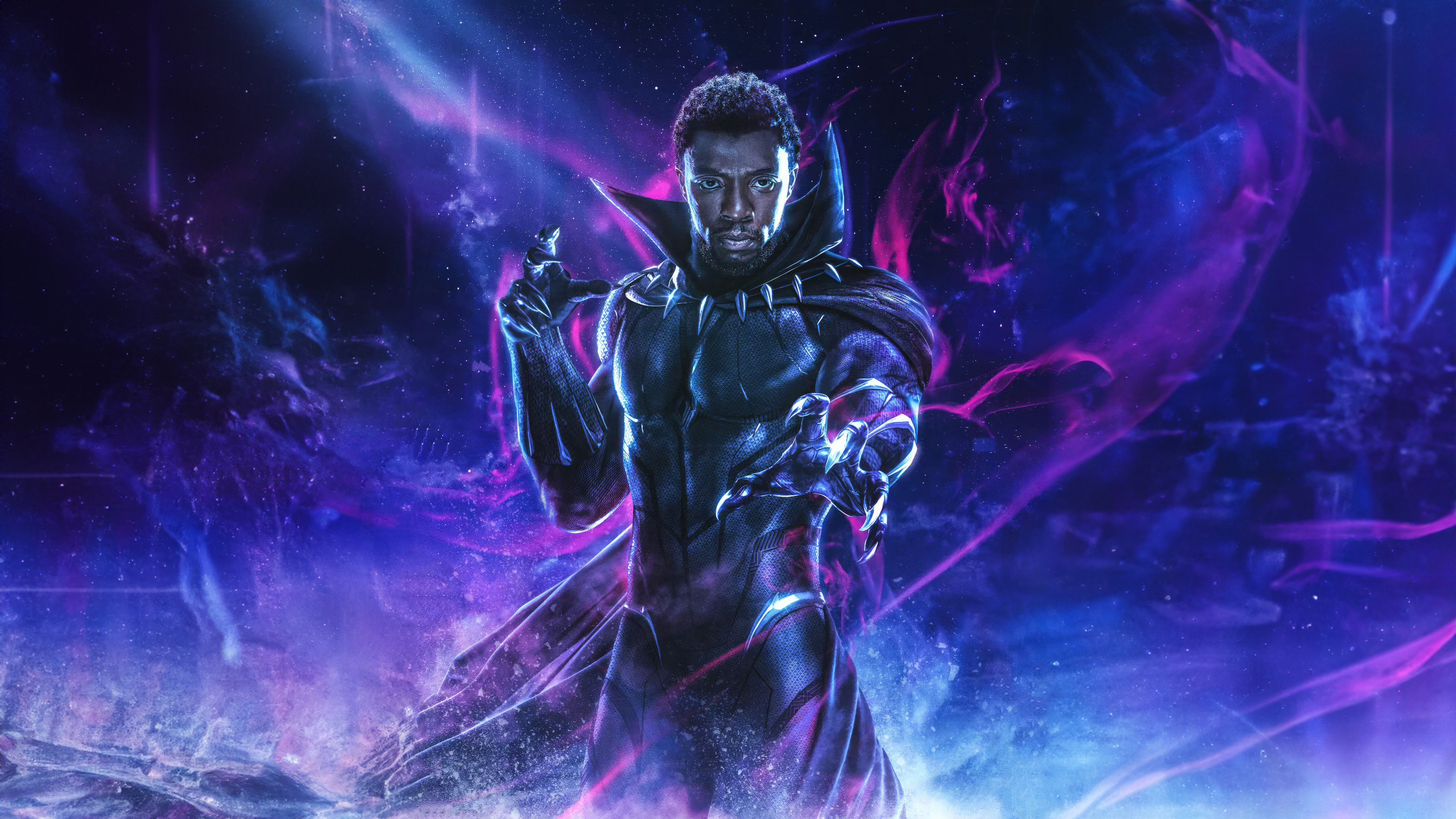 Black Panther in a Cosmic Background HD Wallpaper
