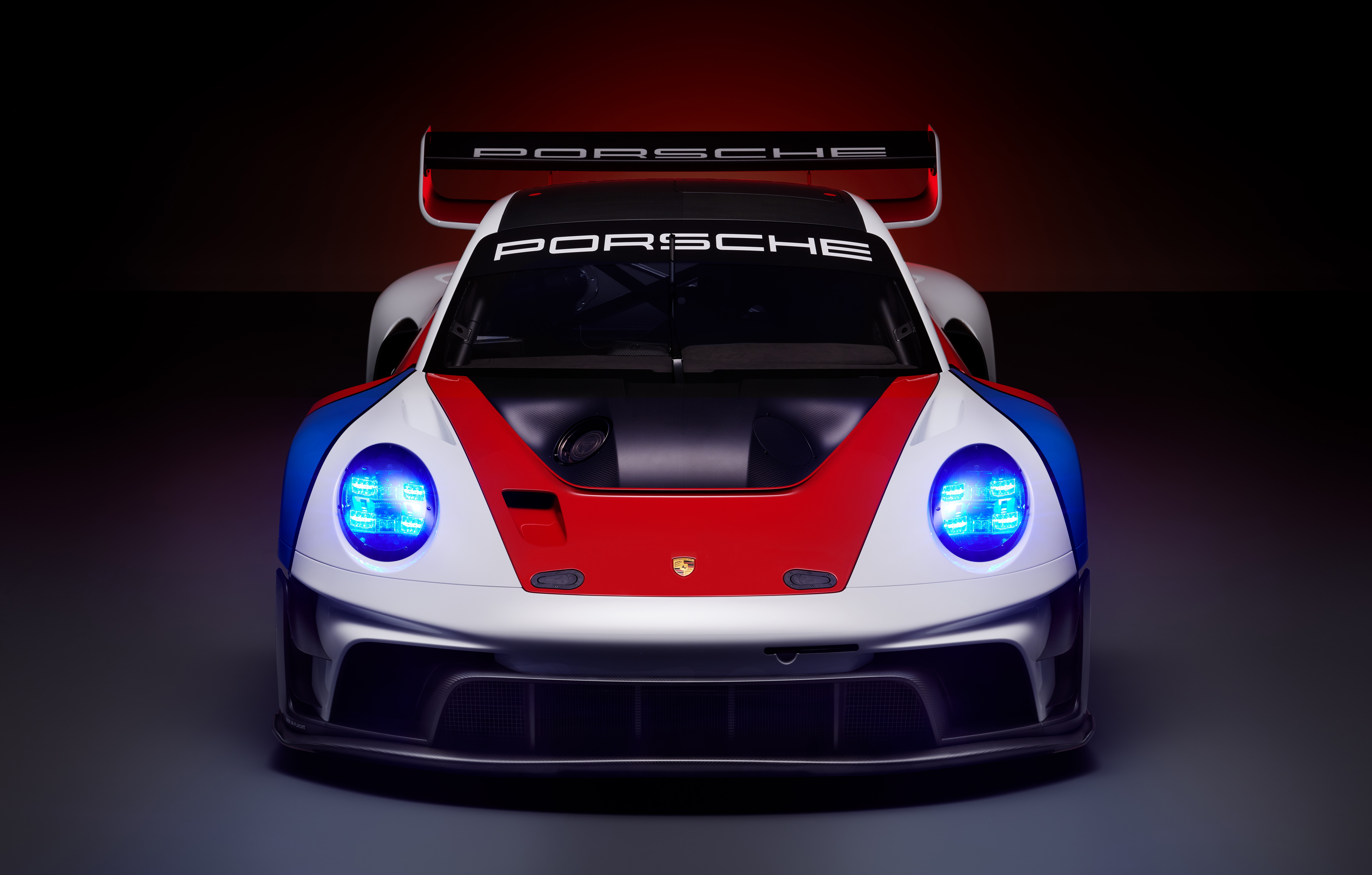 Porsche 911 GT3 R Rennsport race car front view HD Wallpaper