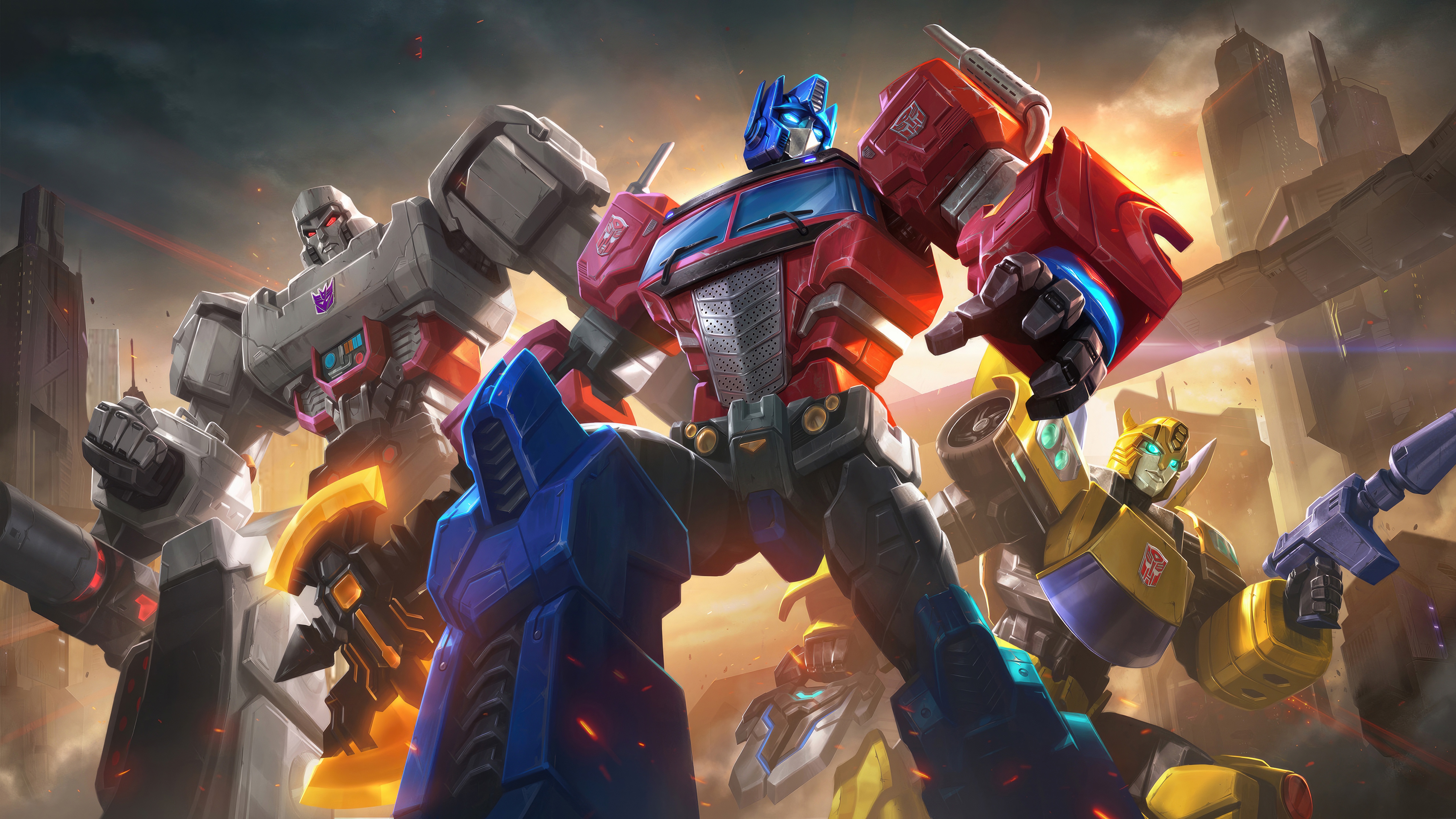 Mobile Legends Bang Bang X Transformers Optimus Prime and Megatron HD Wallpaper