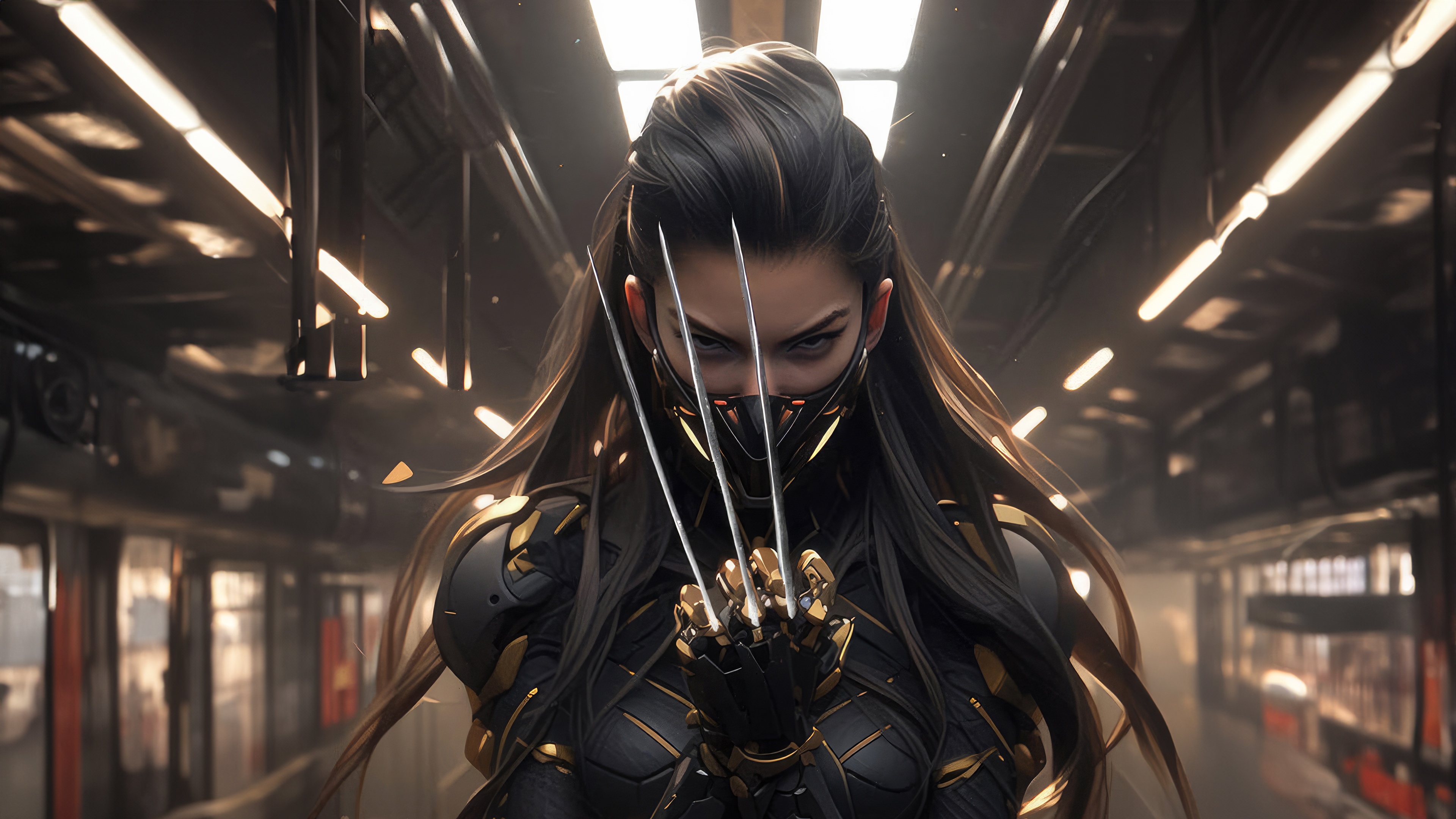 Lady Deathstrike with adamantium claws HD Wallpaper