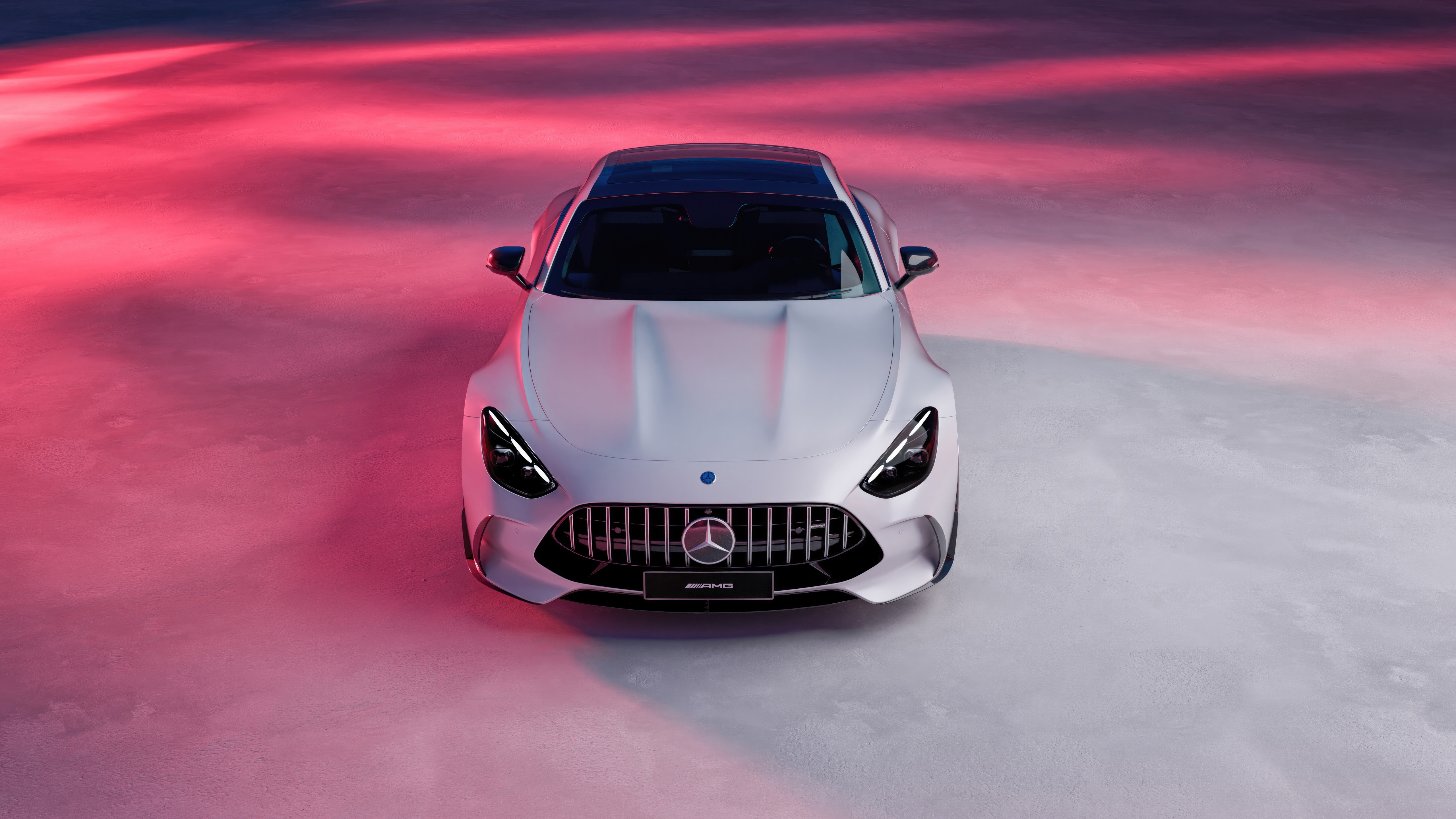 White Mercedes-AMG GT R car HD Wallpaper
