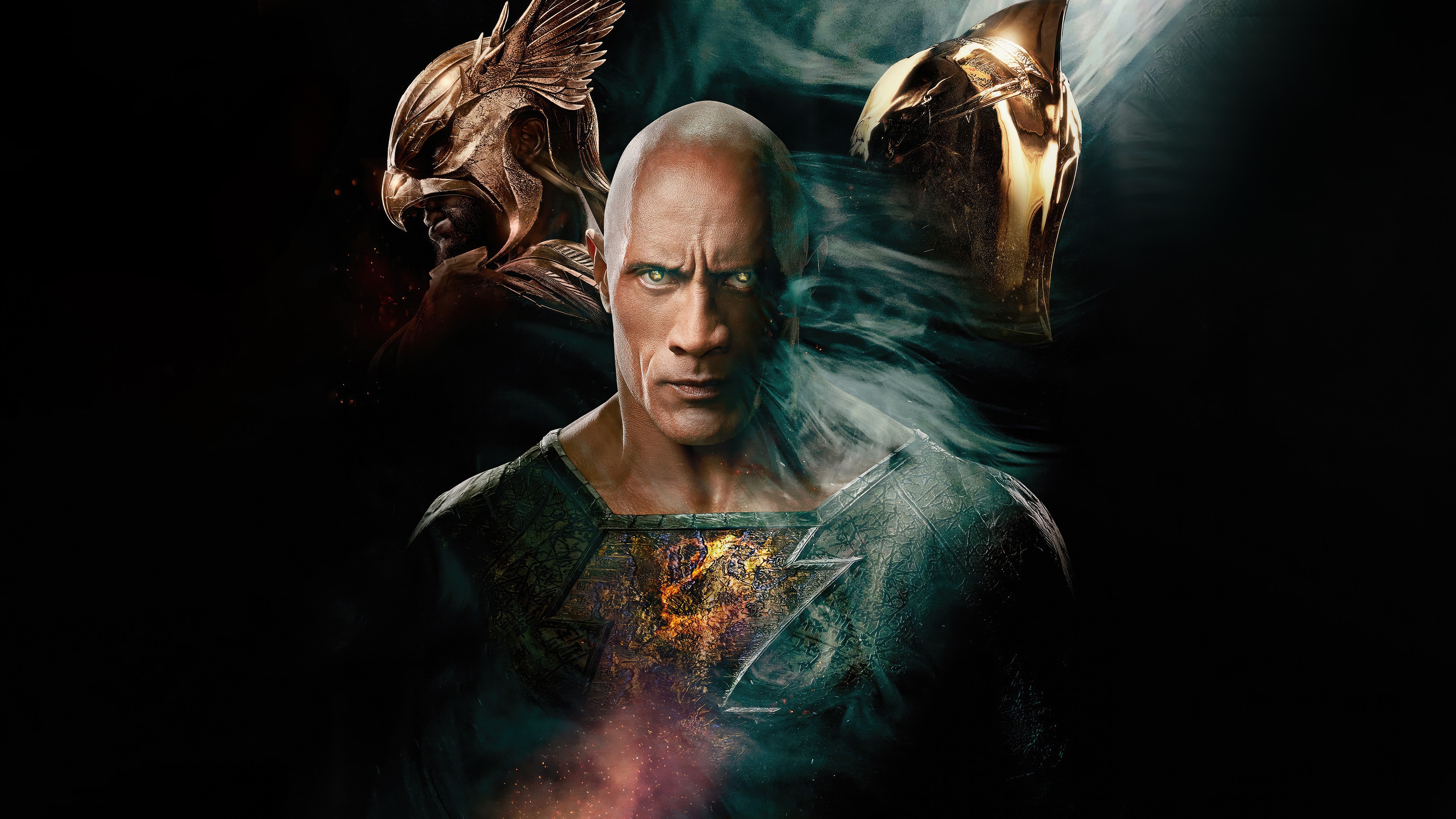 Black Adam and Hawkman Helmets HD Wallpaper