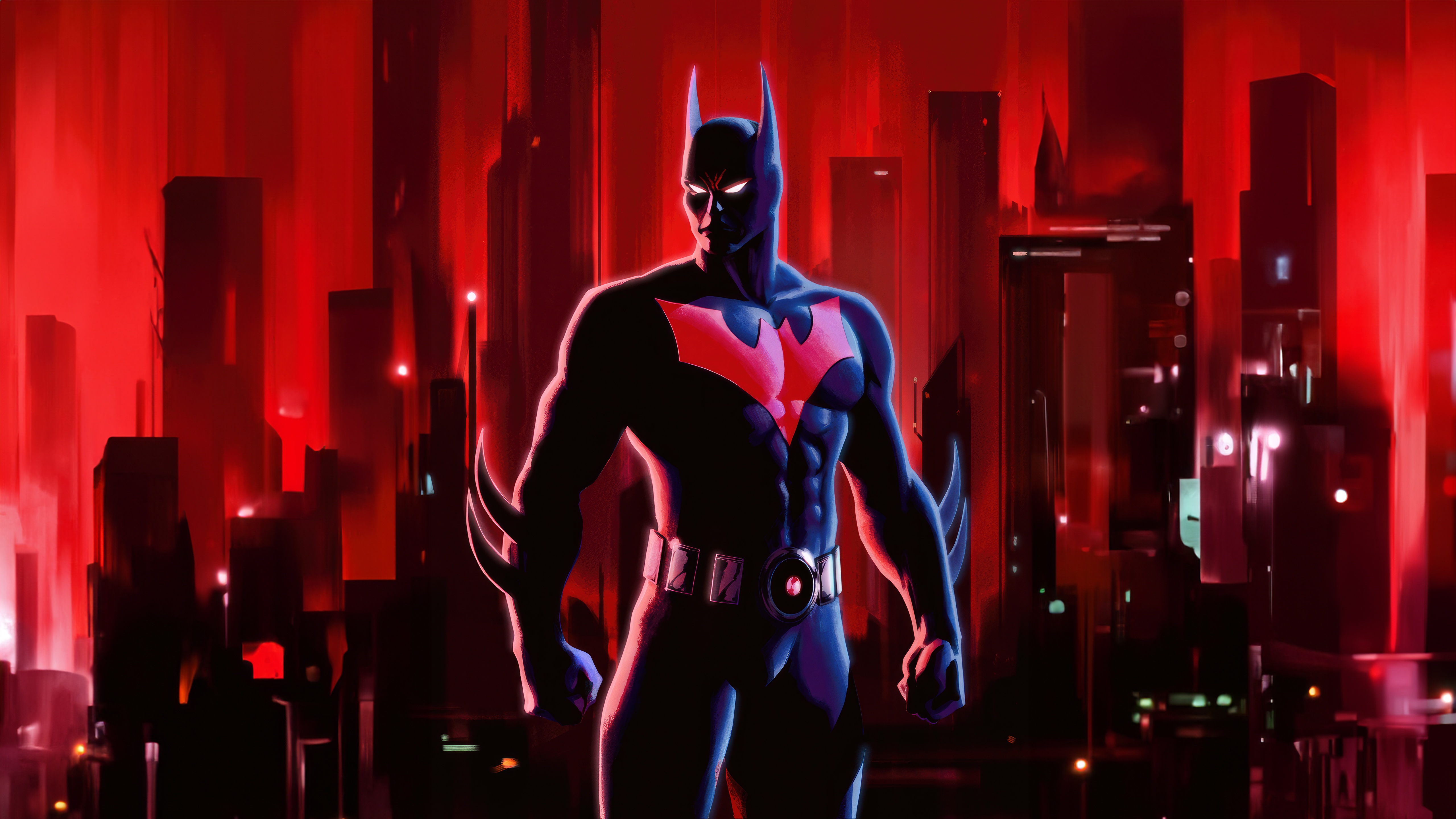 Batman Beyond in Neo-Gotham HD Wallpaper