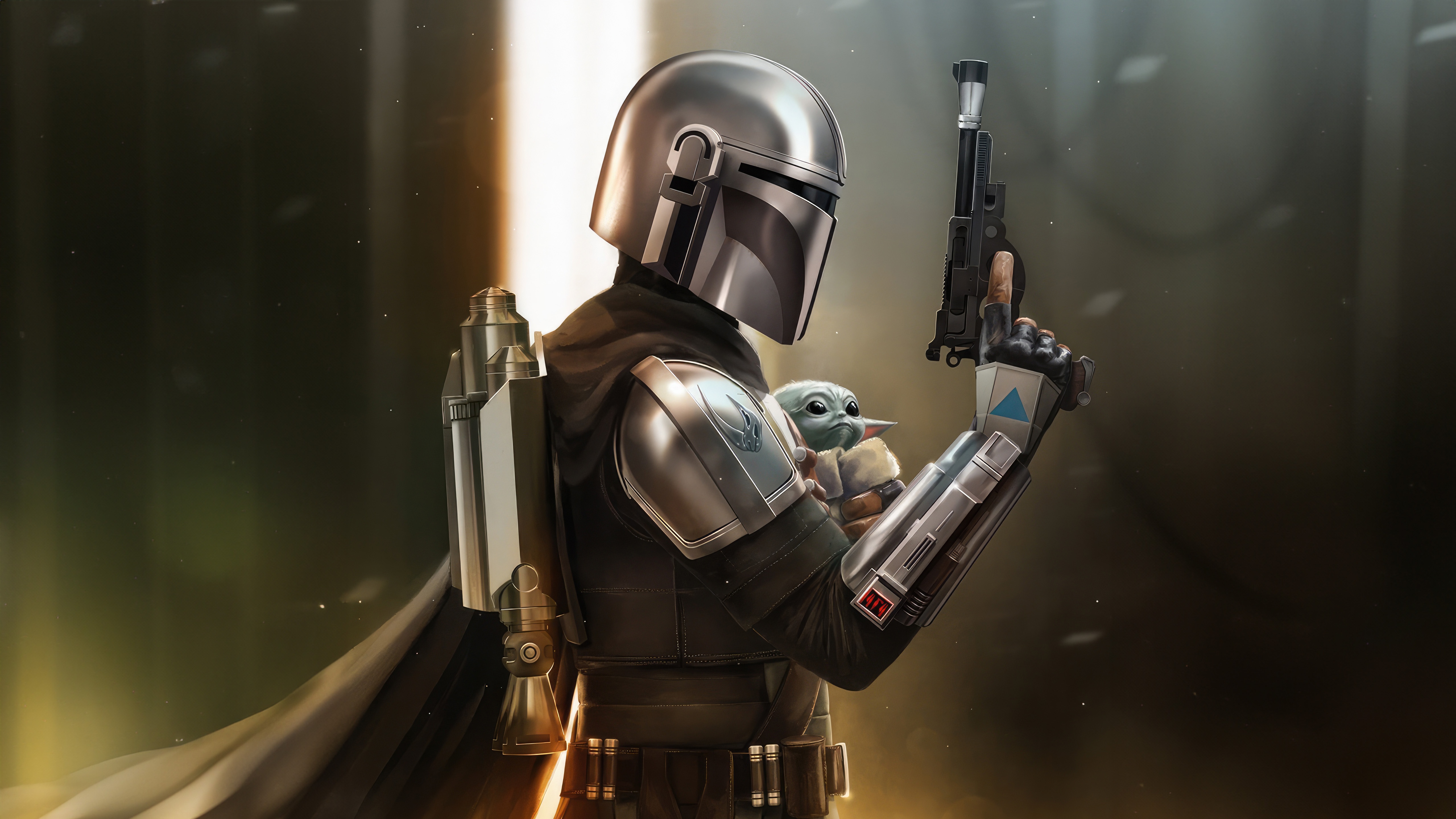 The Mandalorian and Grogu Artwork HD Wallpaper