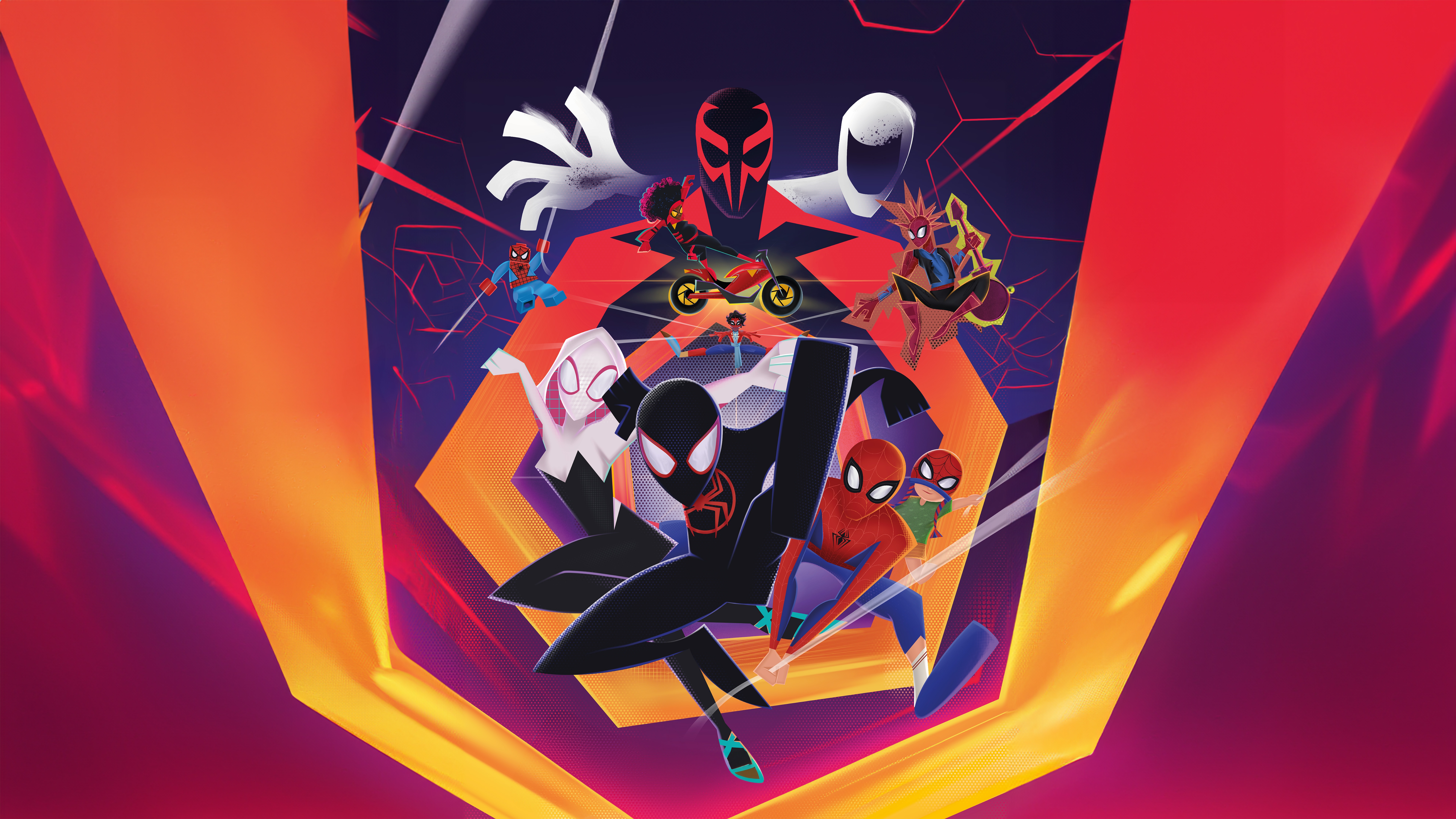 Spider-Man: Across the Spider-Verse Characters HD Wallpaper