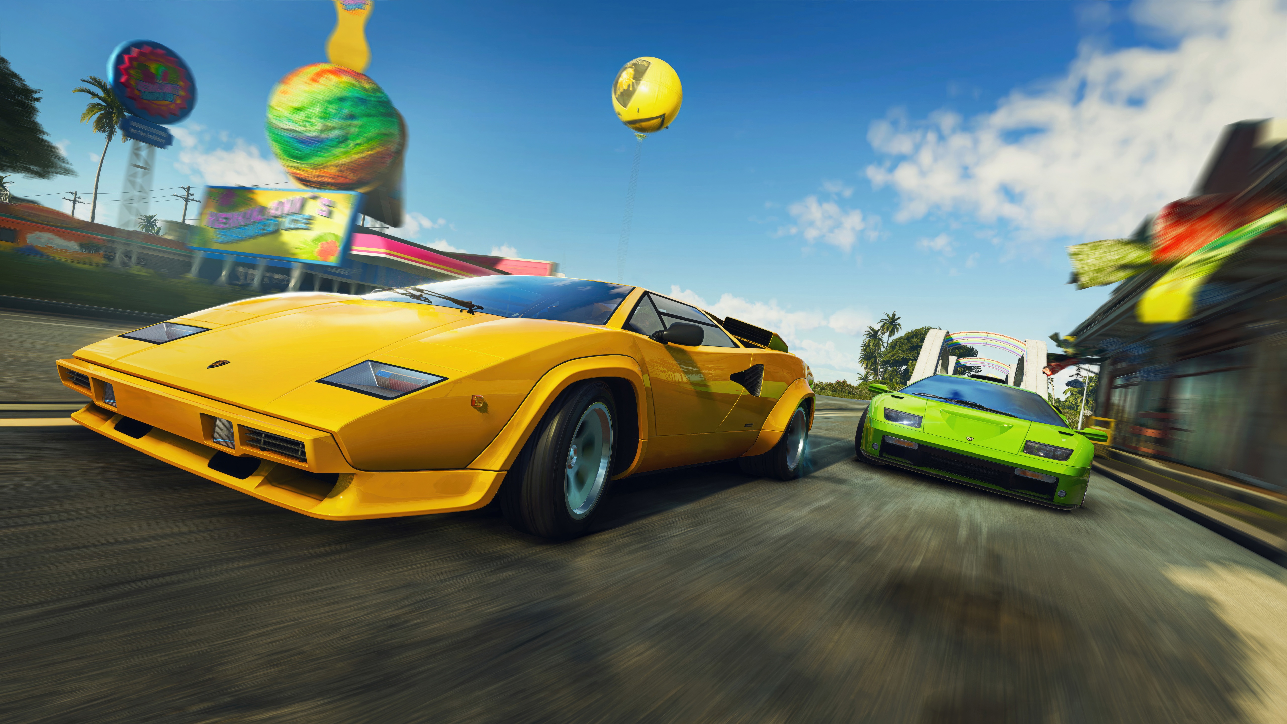 The Crew Motorfest Classic Lamborghinis Racing HD Wallpaper