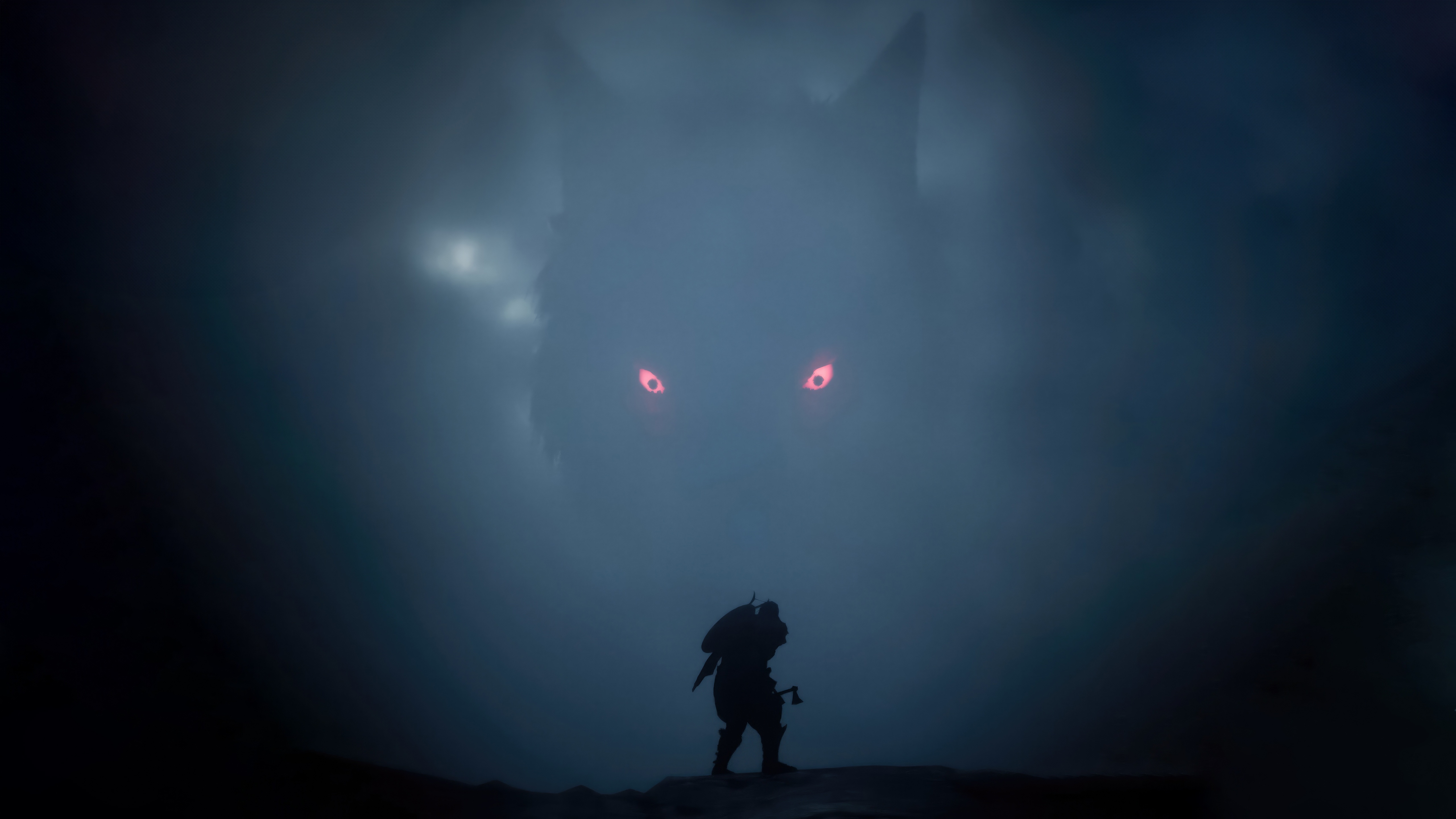 Assassin's Creed Valhalla: Giant Wolf Appears HD Wallpaper